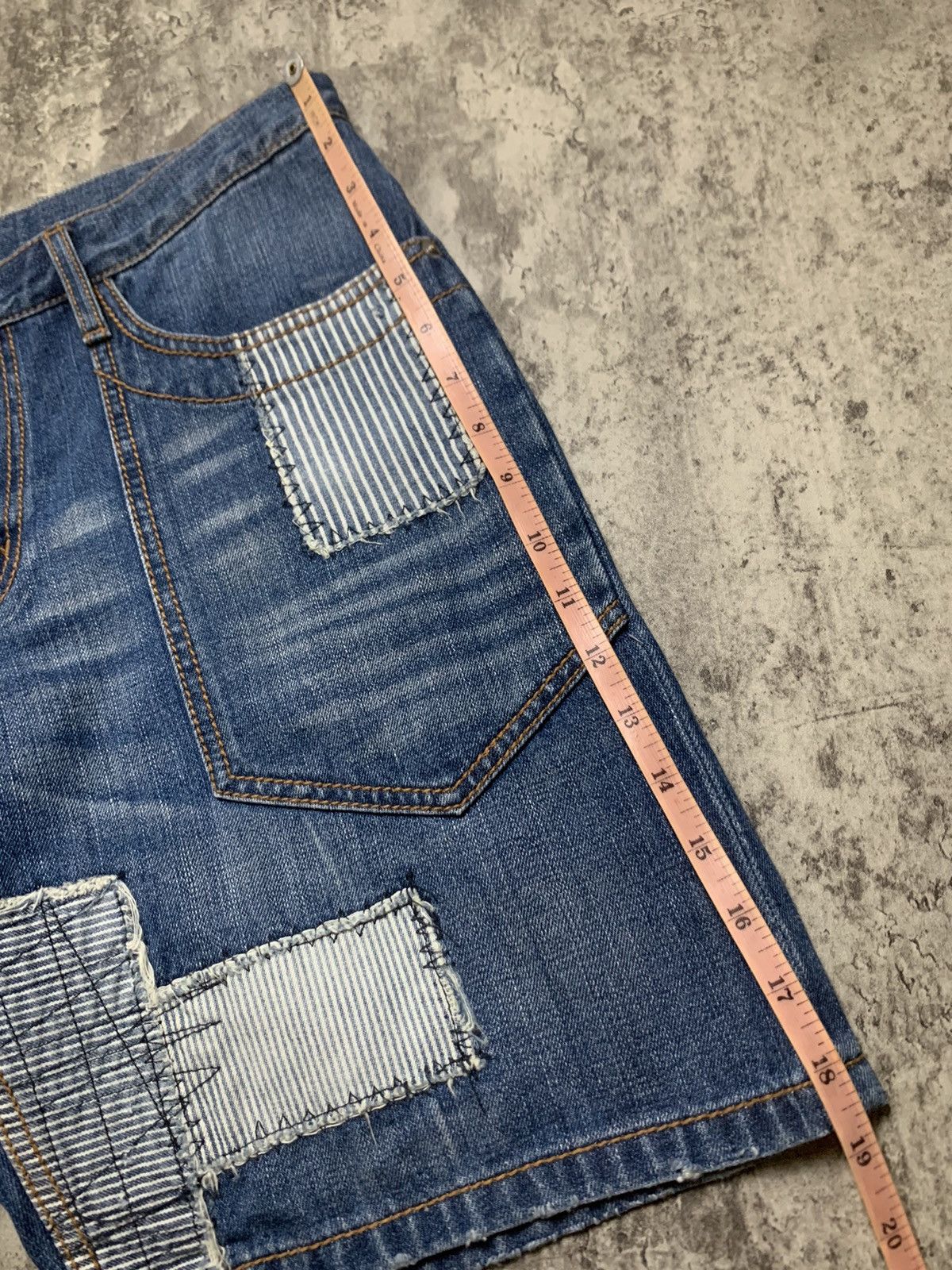 Issey Miyake Issey Miyake Ne Net Patch Work Jeans Short Kapital Style Size US 33 - 21 Thumbnail