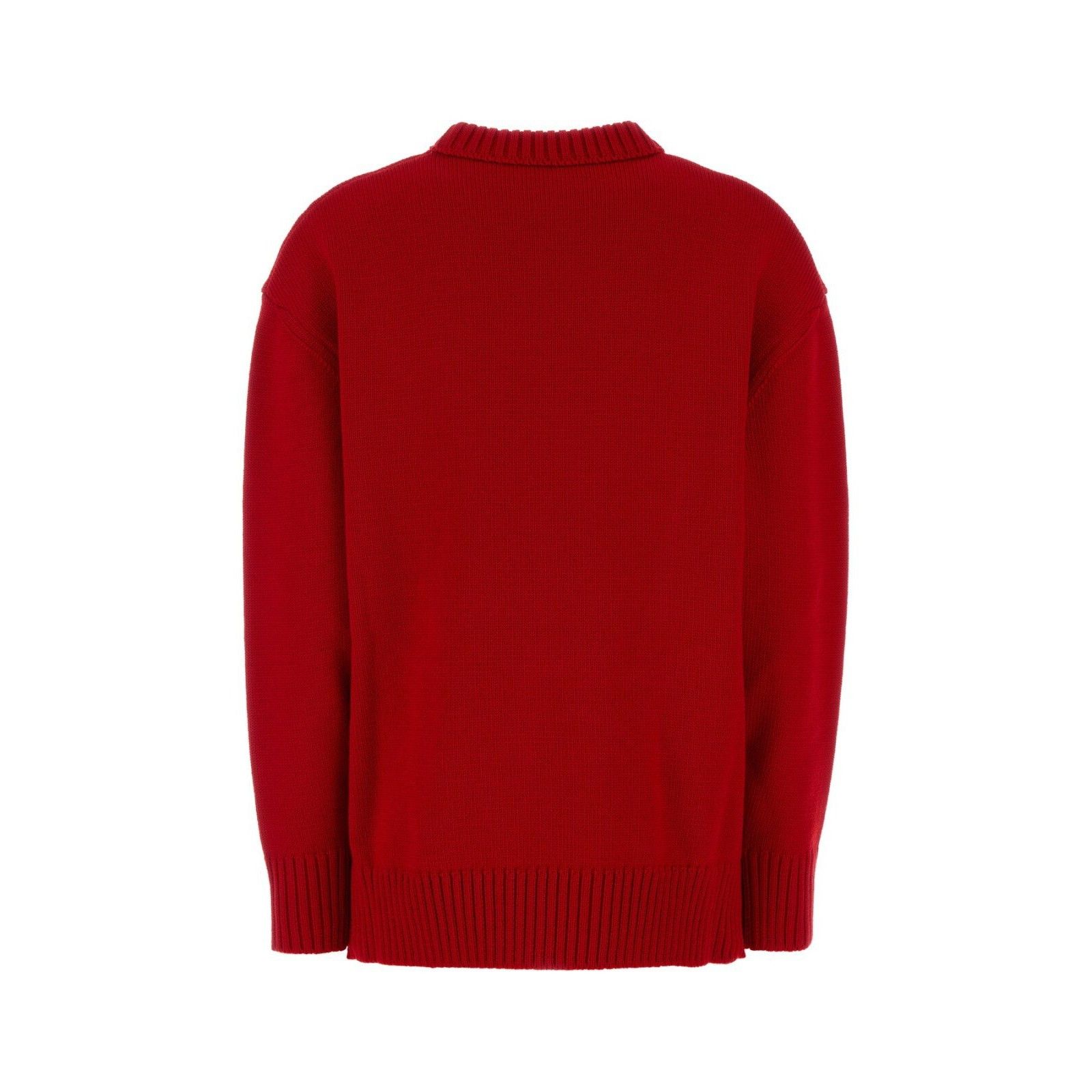 Prada PRADA Red Wool Oversize Sweater New & Authentic (Women's siz Size L / US 10 / IT 46 - 2 Thumbnail