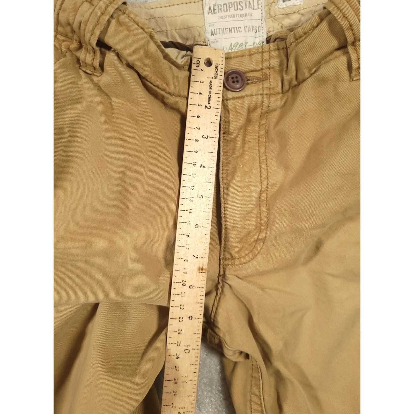 Aeropostale AeroPostale Shorts Mens 28 Khaki Authentic Cargo A87 Utility Skater Grunge Faded Size US 28 / EU 44 - 6 Thumbnail