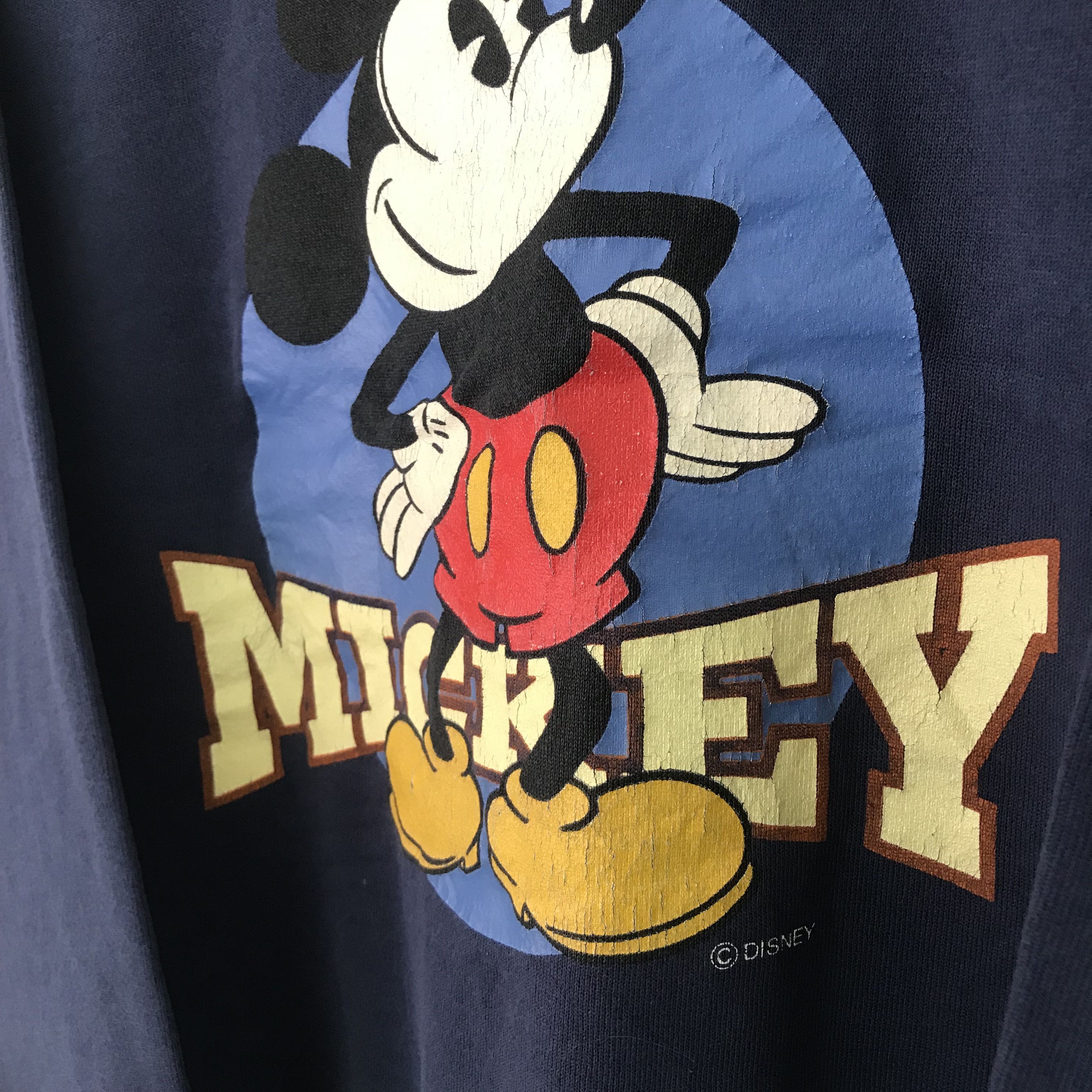Mickey Mouse Vintage 90's Mickey Mouse Blue Sweatshirt - 327 Size US S / EU 44-46 / 1 - 8 Thumbnail