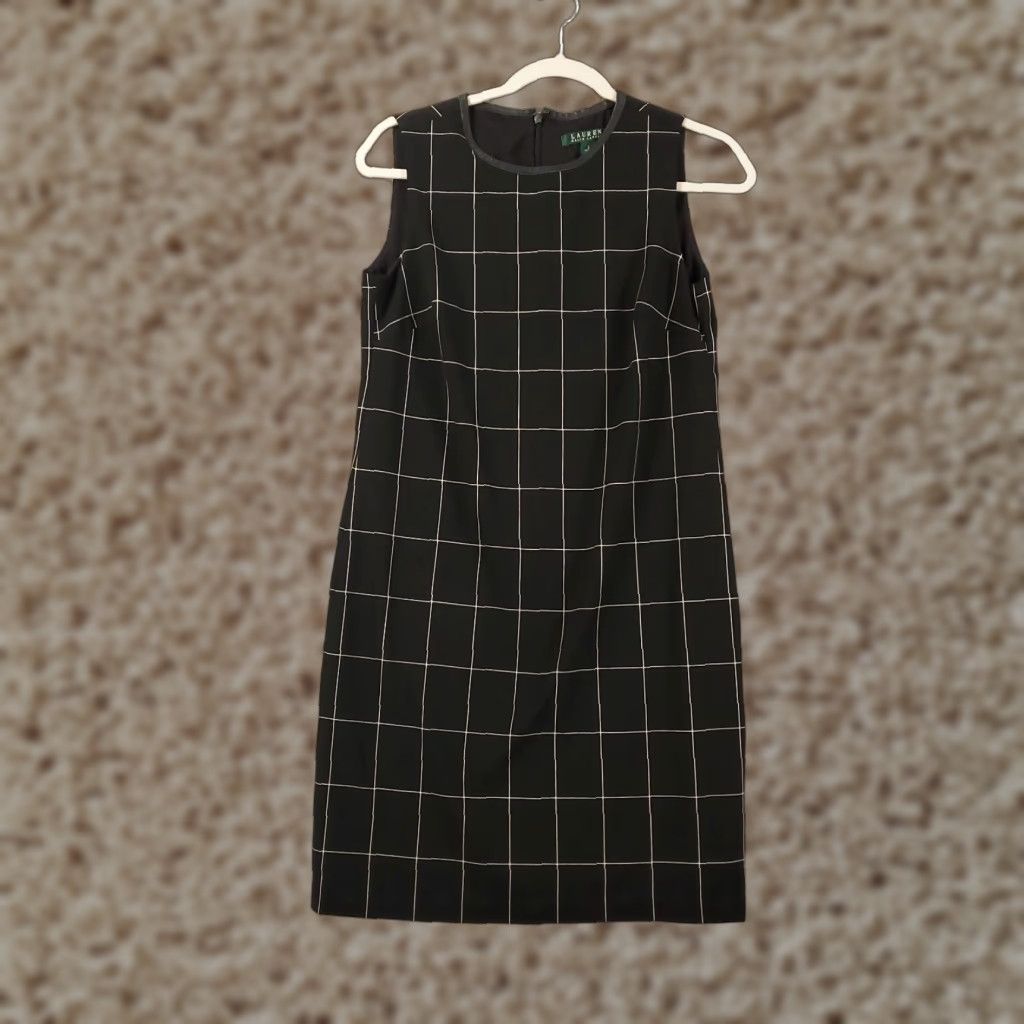 Ralph Lauren Ralph Lauren Womens Dress Size 2 Plaid Leather Trim Mini Short Career Wear LRL Size 26" / US 2 / IT 38 - 1 Thumbnail