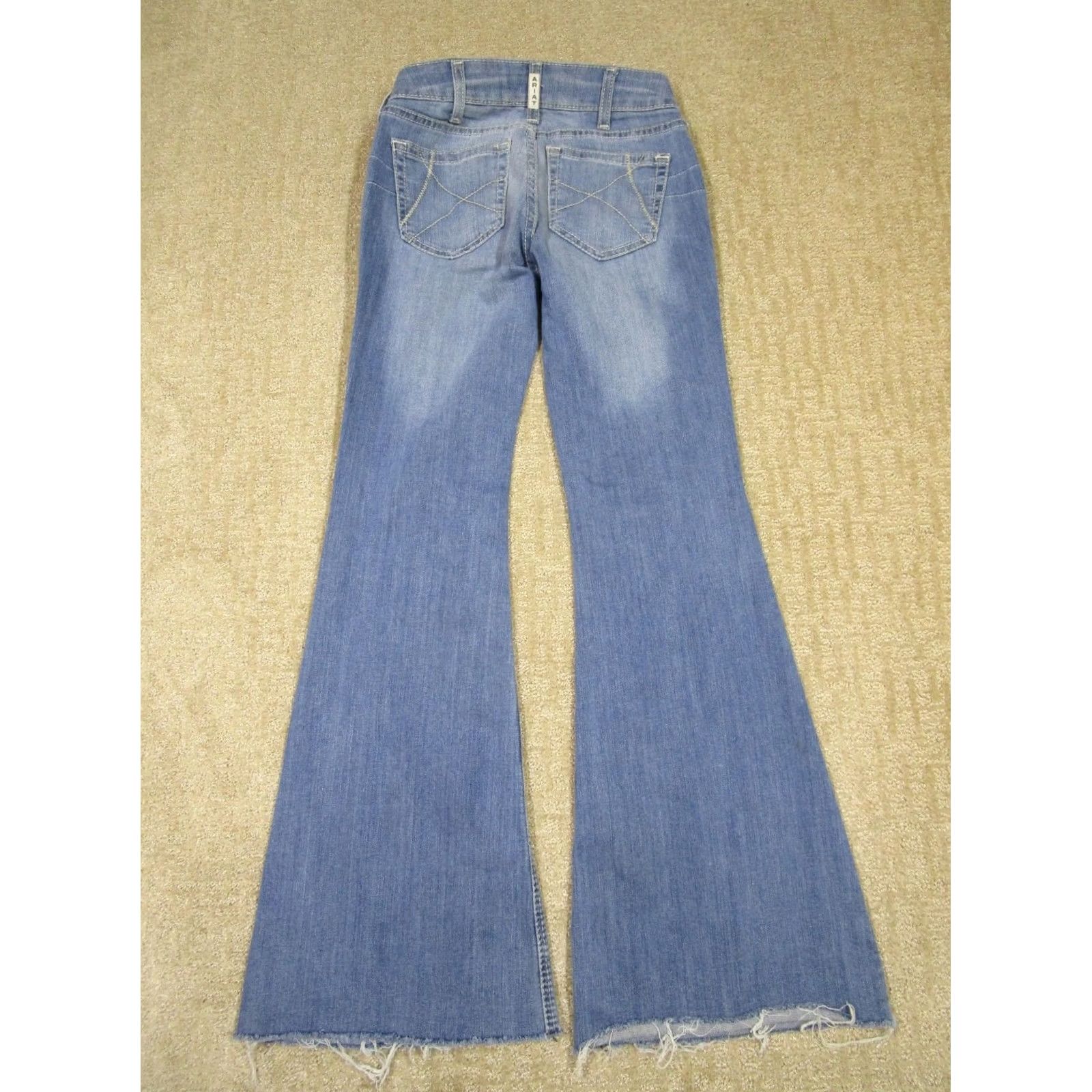 Ariat Ariat Jeans Women 26 Light Blue Low Rise Flared 5-Pocket Denim Pants Logo Southwestern Cowboy Medium Womens Size 26" / US 2 / IT 38 - 3 Thumbnail