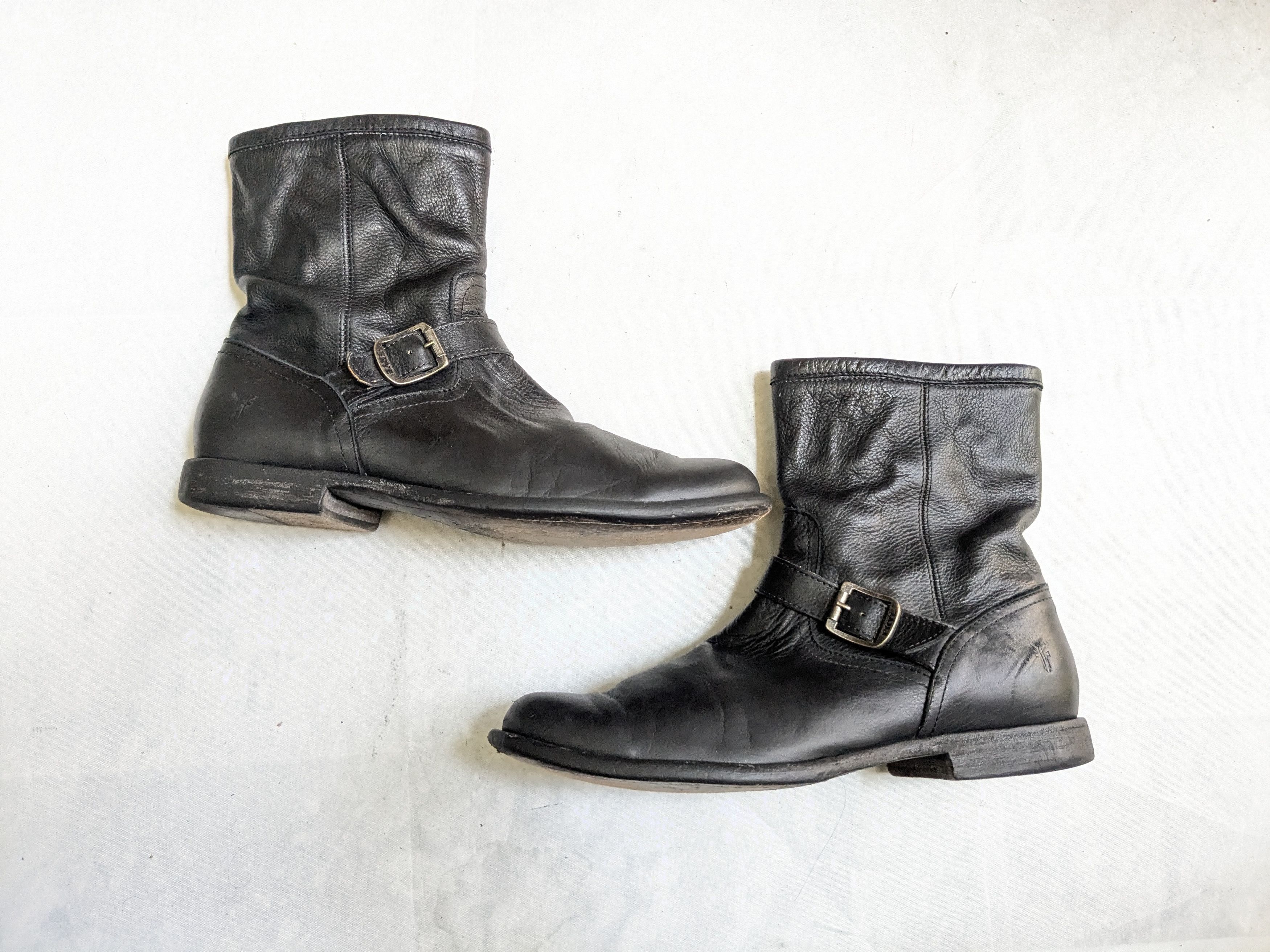 Frye Frye Engineer Boots Black Leather 9.5 Motorcycle Biker Size US 9.5 / EU 42-43 - 1 Thumbnail