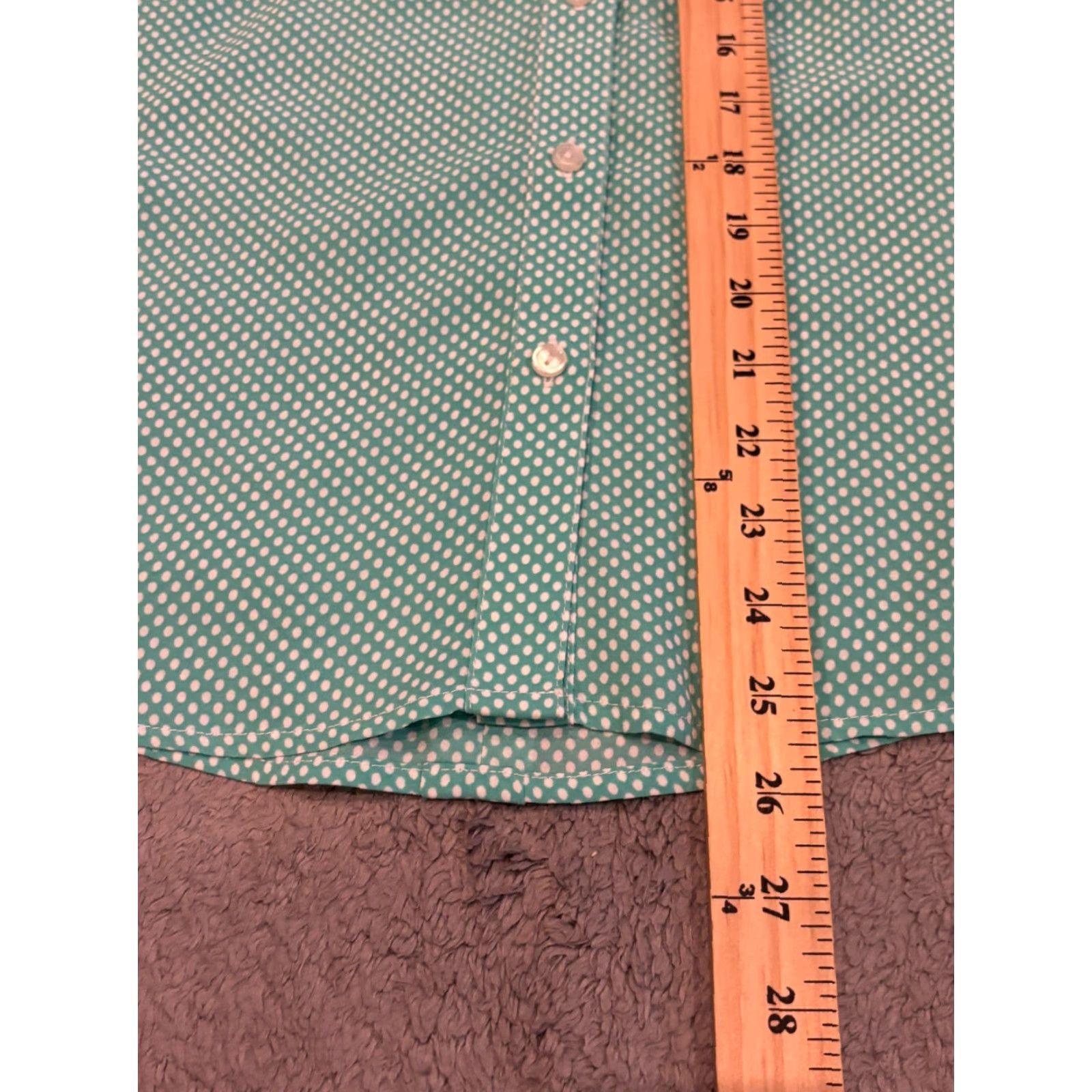 Vintage Outback Red Blouse Womens XS Polka Dot Long Sleeve Button Green Collared Casual Size XS / US 0-2 / IT 36-38 - 4 Thumbnail