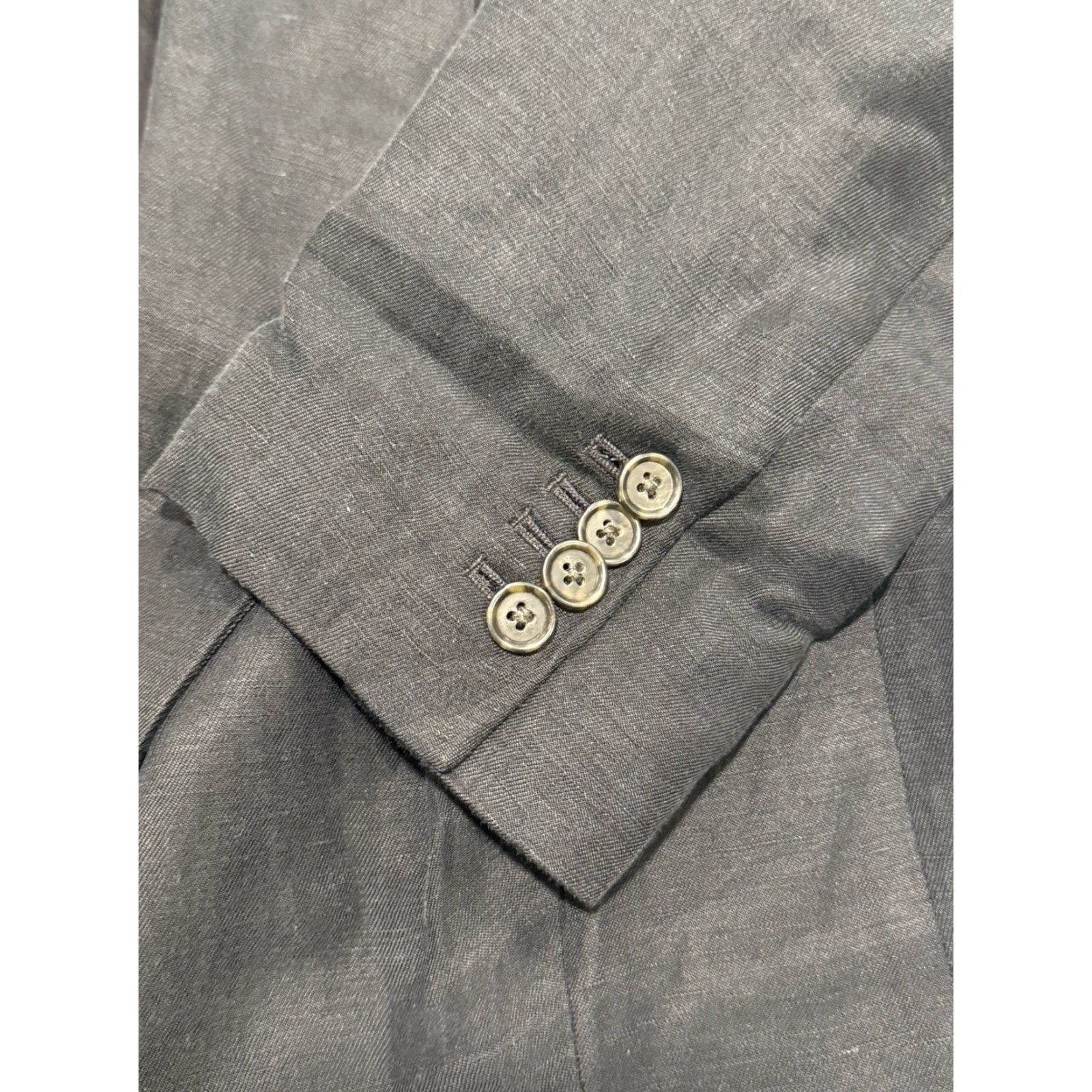 J.Crew J.CREW Blazer Women's 12 Black Linen Blend Willa Button Cuff City Preppy Adult Size XL / US 12-14 / IT 48-50 - 5 Thumbnail