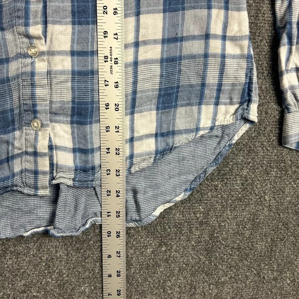 Other Cloth & Stone Top Womens Small Blue Plaid Button Up Viscose Size S / US 4 / IT 40 - 5 Thumbnail