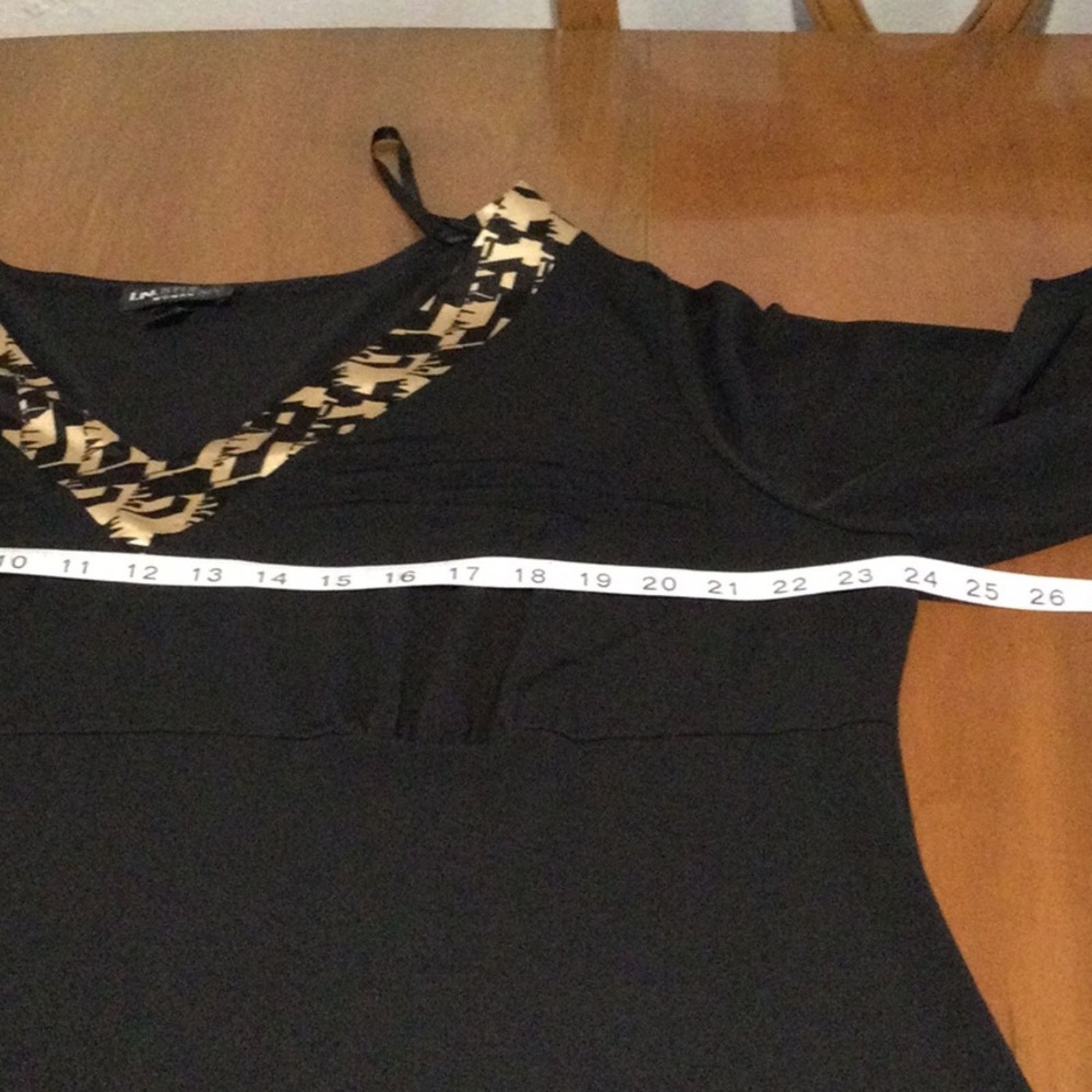 Other I.N. Studio Woman Black & Tan V-neck Pullover Blouse Size 1X Size XL / US 12-14 / IT 48-50 - 14 Thumbnail