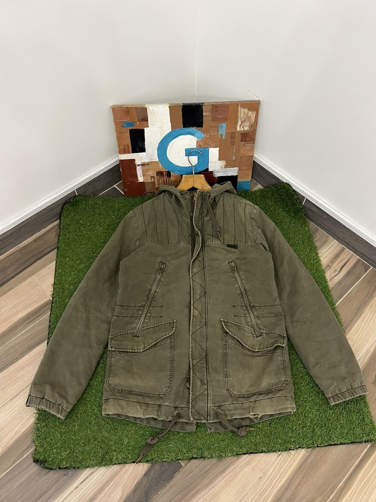 Diesel VINTAGE PARKA JACKET DIESEL PARACHUTE BIKER STYLE VERY RARE 