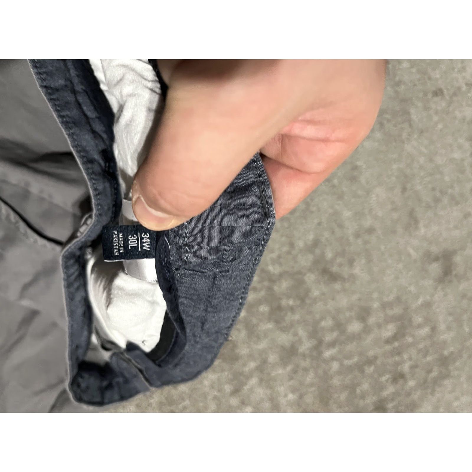 Nautica Nautica Mens Regular Fit Flat Front Pants Gray Hemmed 34x25 The Deck Pant Chino Cotton Flat Front Mens Pants Size 34 Gray Size US 34 / EU 50 - 7 Thumbnail