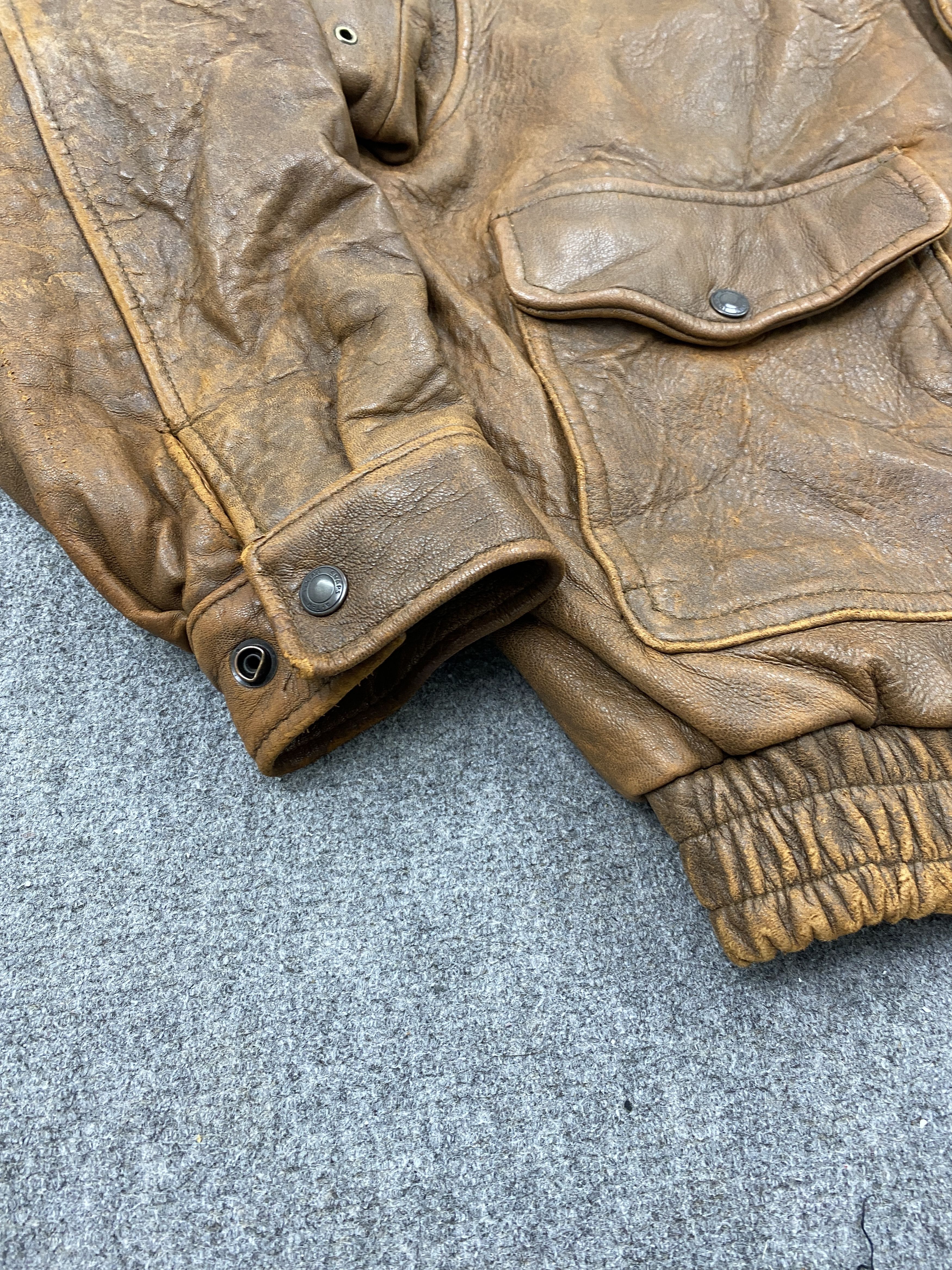 Japanese Brand Vintage Durante Sherpa Collar Leather Jacket MJ0079Z Size US L / EU 52-54 / 3 - 9 Thumbnail