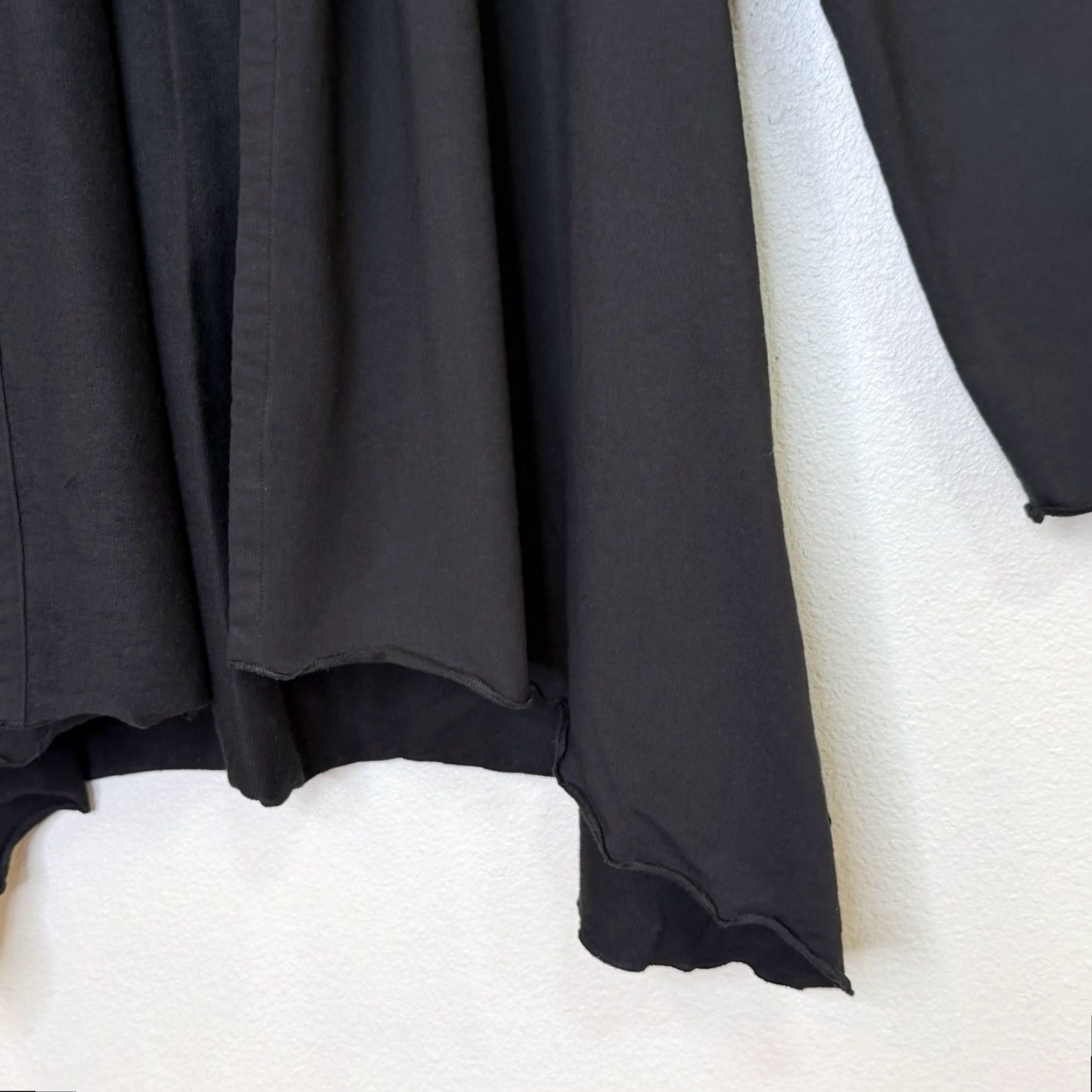 J. Jill J.Jill Pure Jill Cardigan Top Women's Medium Black Open Front Long Sleeve Cotton Blend Tunic Cardigan Size M / US 6-8 / IT 42-44 - 4 Thumbnail