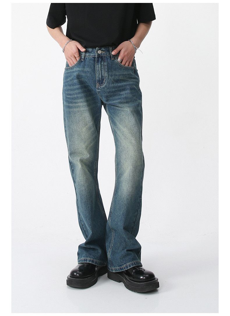Japanese Brand Japanese retro all-match wide-leg flared washed jeans Size US 32 / EU 48 - 1 Thumbnail