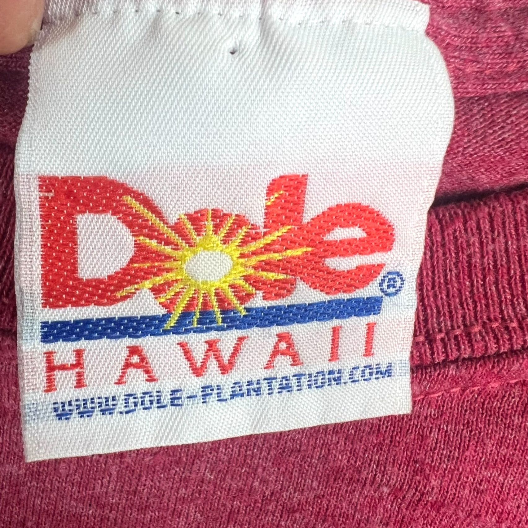 Vintage Dole T-Shirt Mens Shirt XL Red Dream 90s Hawaii Logo Vintage Short Sleeve Cotton Knit Size US XL / EU 56 / 4 - 4 Thumbnail