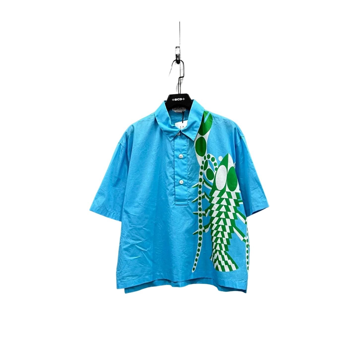 Hermes Hermes Graphic Fish Print Short Sleeve Shirt 41 Size US L / EU 52-54 / 3 - 1 Thumbnail