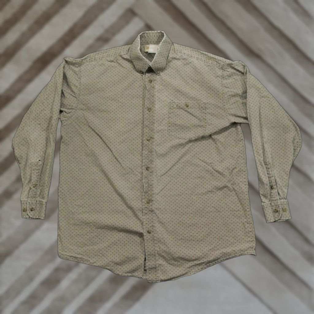 Wrangler VINTAGE Wrangler Shirt Mens 2XL Brown Button Up Geometric Western 90s Size US XXL / EU 58 / 5 - 1 Thumbnail
