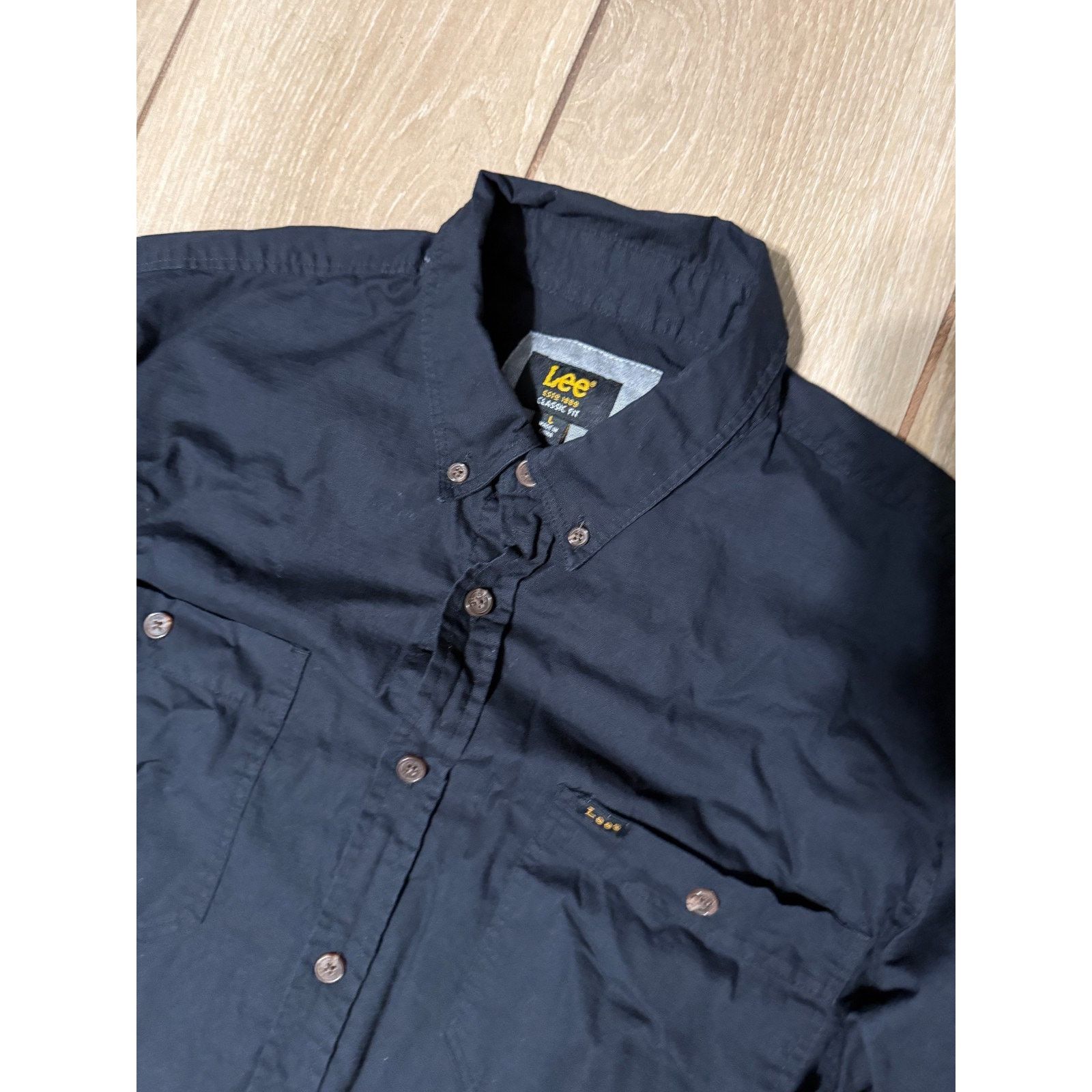Lee Lee Classic Fit-Shirt Men’s Size L Black Short Sleeve Size US L / EU 52-54 / 3 - 2 Thumbnail