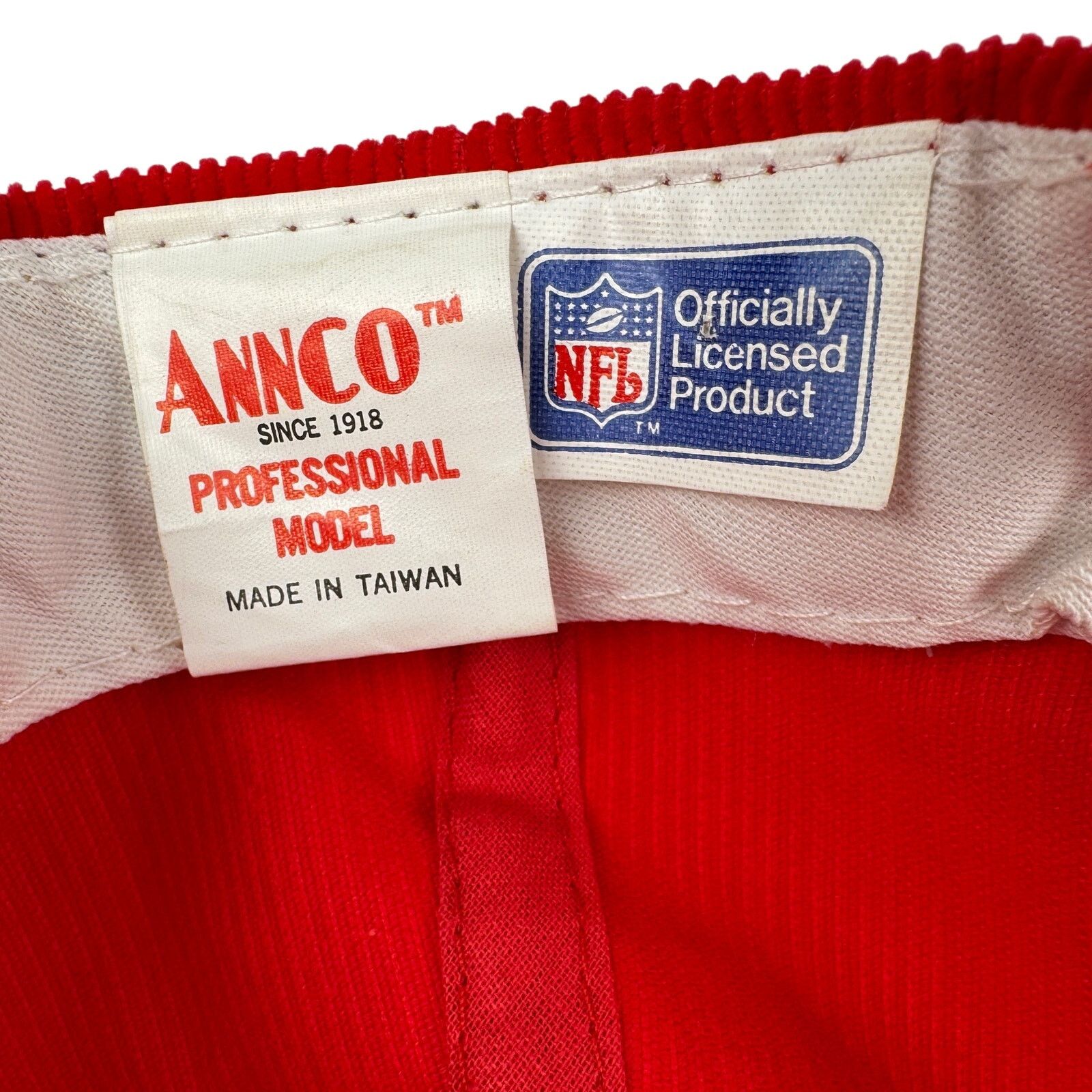 Other Vintage Atlanta Falcons Red Corduroy Snapback Hat Annco NFL Size ONE SIZE - 6 Thumbnail