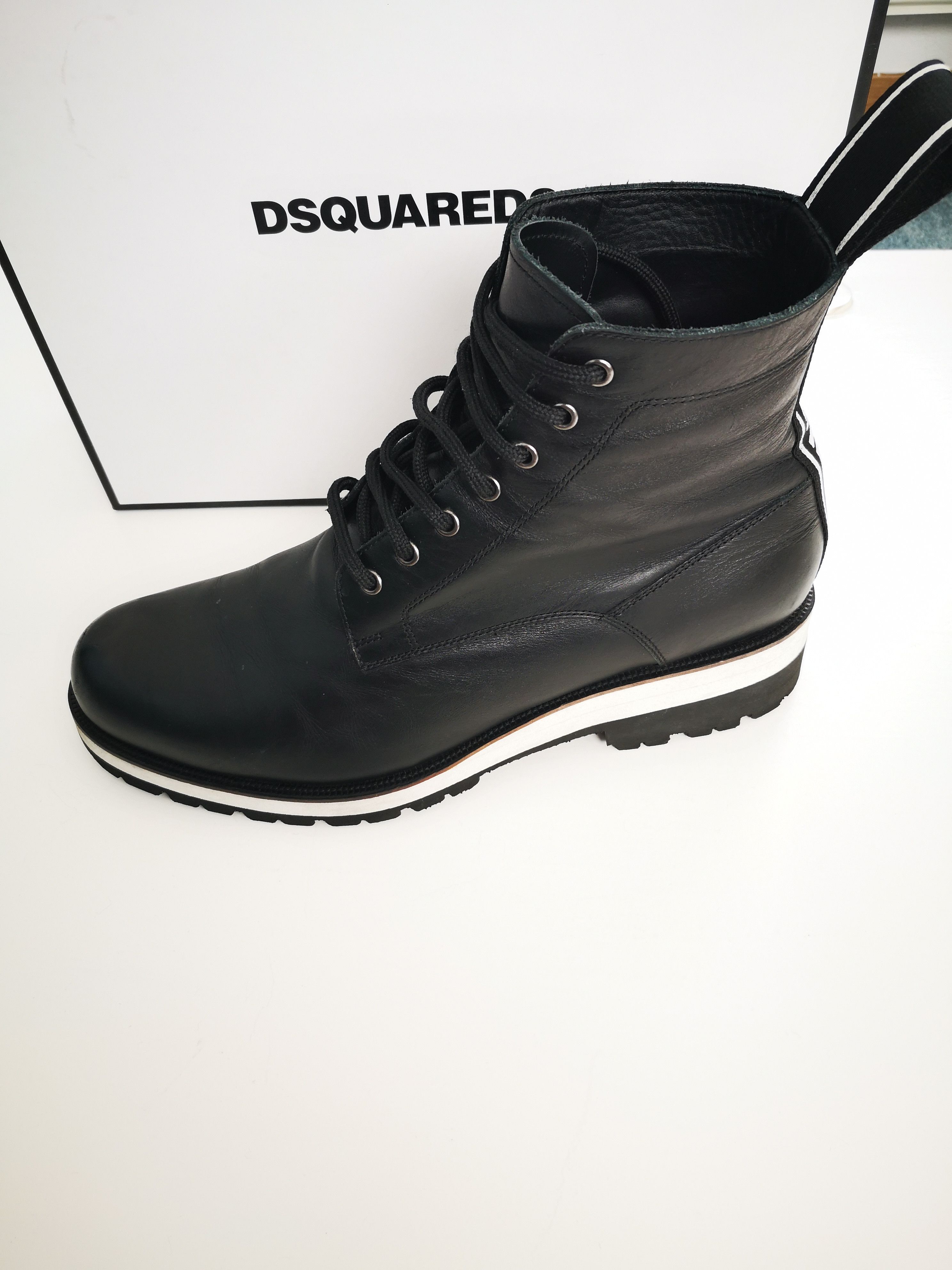 Dsquared2 DSQUARED2 FLAT ANKLE BOOTS BRICK WINTER BOOTS LEATHER SZ. 45 Size US 12 / EU 45 - 20 Thumbnail