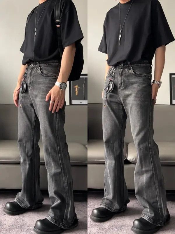 VIBE yuppie distressed washed flared jeans Size US 30 / EU 46 - 5 Thumbnail