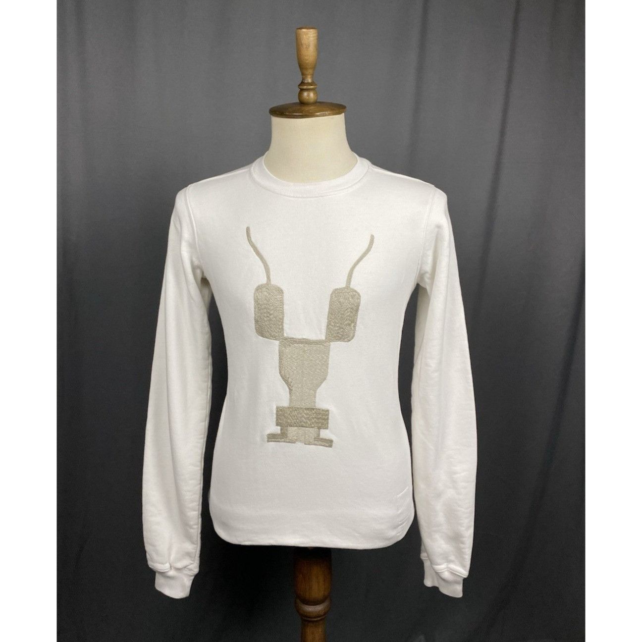 Rick Owens Rick Owens Dark Shadow Man to Man White Beige Crewneck Long Size US S / EU 44-46 / 1 - 1 Thumbnail