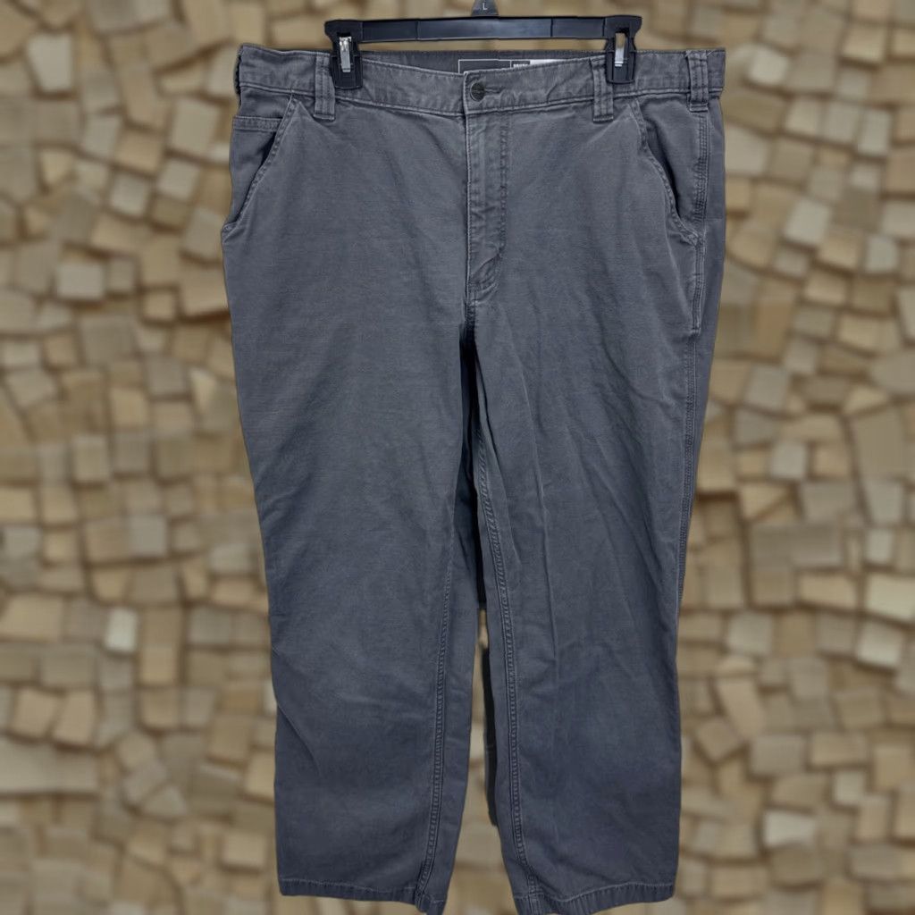 Carhartt VINTAGE? No — Carhartt Relaxed Fit Pants Men 38x30 Gray Canvas Work 102291-039 Workwear Farm Size US 38 / EU 54 - 1 Thumbnail