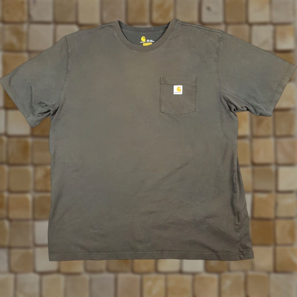 Carhartt VINTAGE Carhartt Pocket Tee Mens 2XLT T-Shirt Black Gray Short Sleeve Crew Neck Workwear 90s Grunge Vintage Y2K Skater Size US XXL / EU 58 / 5 - 1 Thumbnail