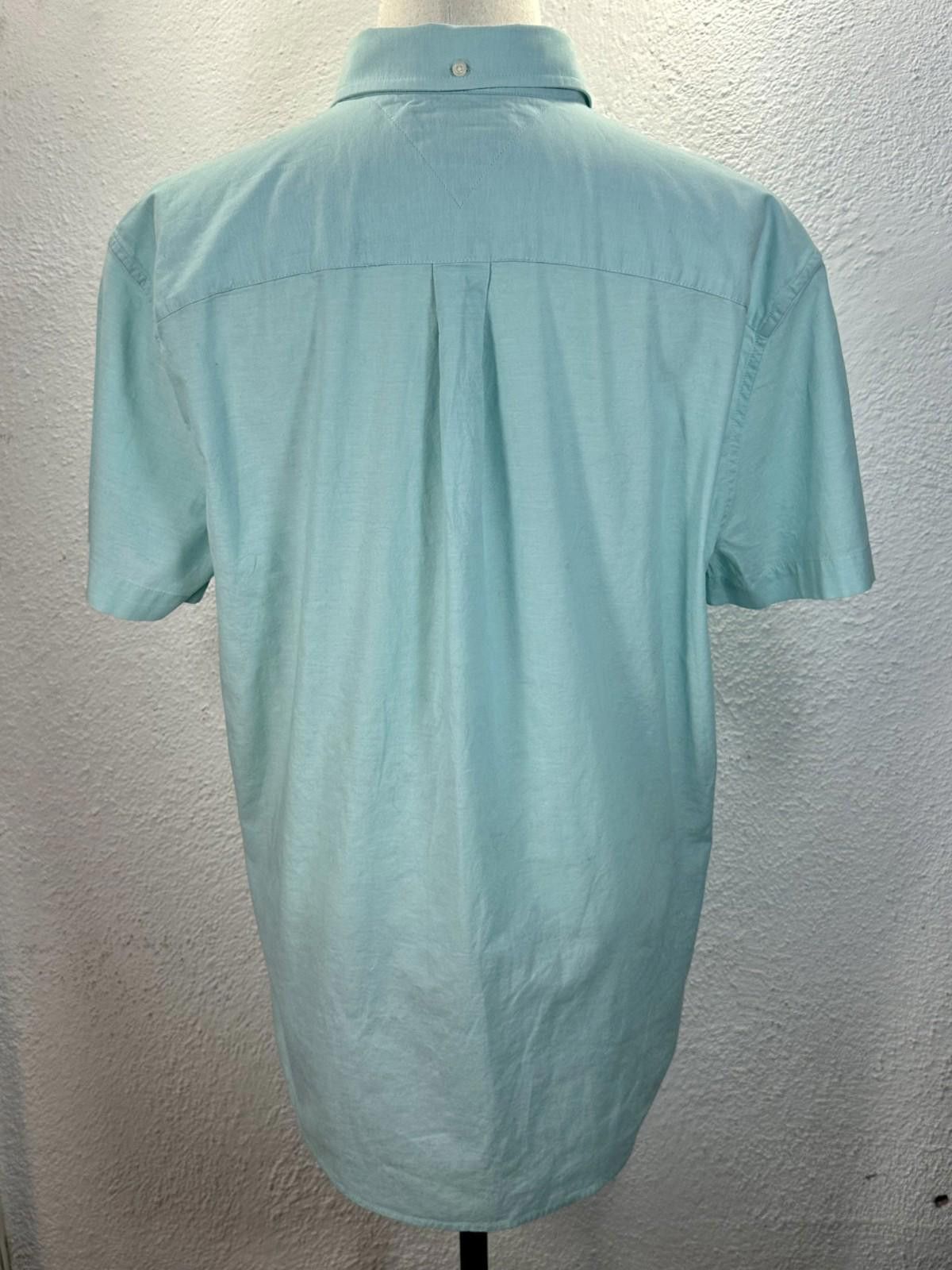 Tommy Hilfiger Tommy Hilfiger Custom Fit Casual Short Sleeve Green Mens XL Size US XL / EU 56 / 4 - 3 Thumbnail