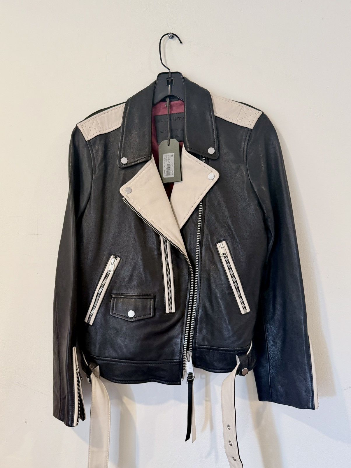 Allsaints All Saints Dren Biker Leather Jacket Women Size S / US 4 / IT 40 - 8 Thumbnail