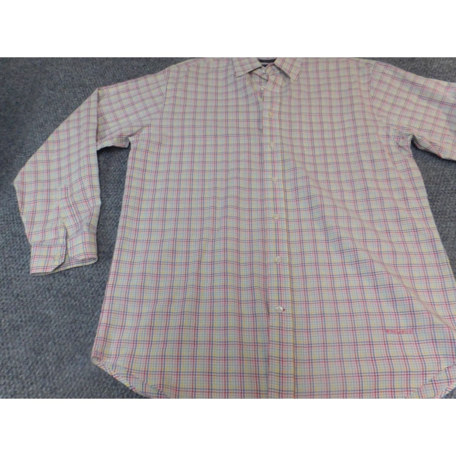 Cremieux Daniel Cremieux Mens Shirt M Pink Plaid Button-Down Collared Long Sleeve Knit Cotton Multicolor Size US M / EU 48-50 / 2 - 5 Thumbnail