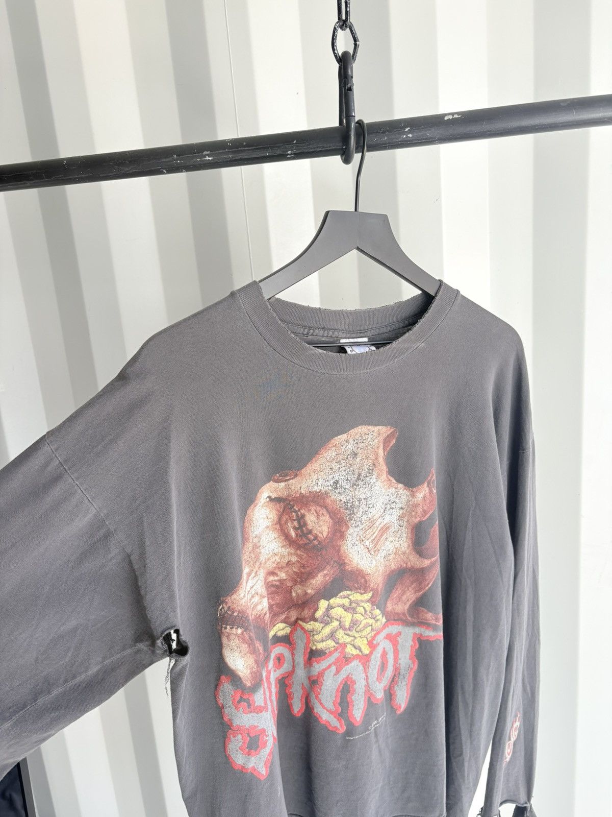 Band Tees Vintage Slipknot Shirt Thrashed Faded Distressed GRUNGE Band Size US XL / EU 56 / 4 - 8 Thumbnail