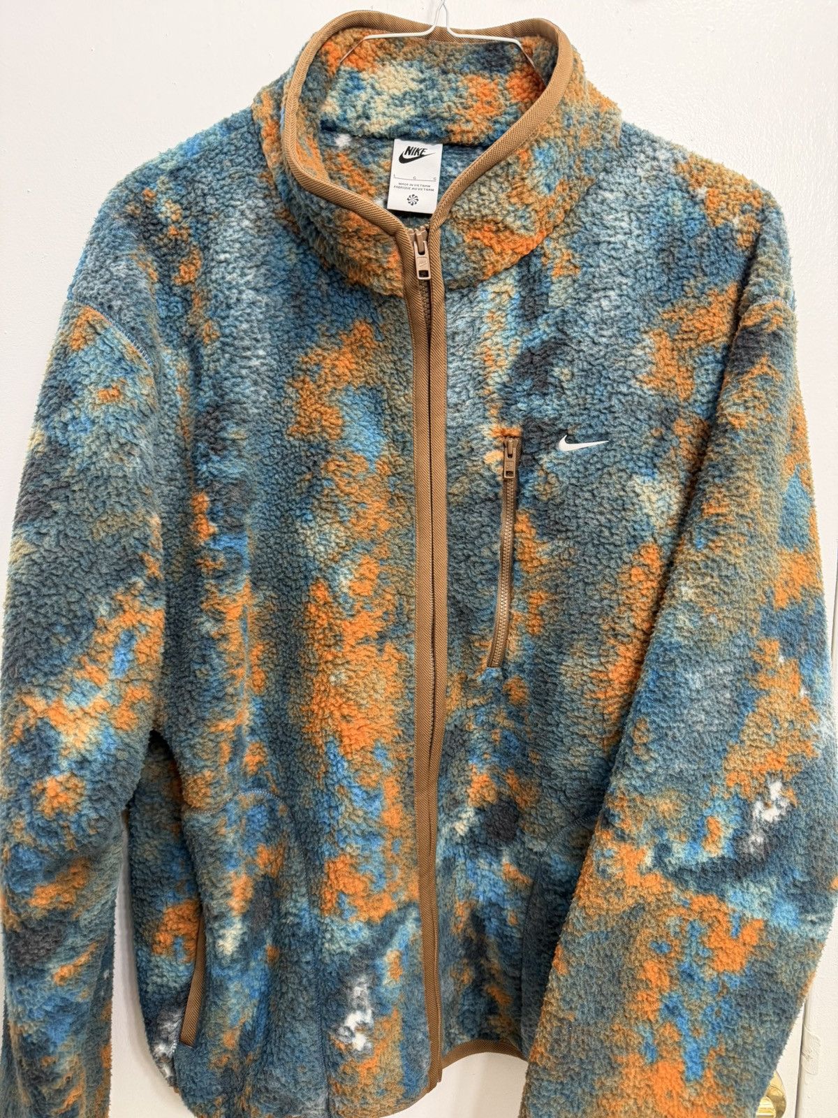 Nike Sportswear Club Winterized Fleece Jacket Beige Orange Bone Size US L / EU 52-54 / 3 - 1 Thumbnail