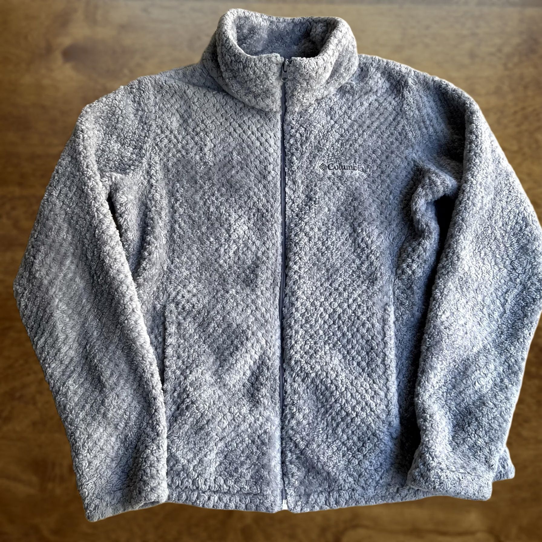 Vintage Columbia Womens Fleece Jacket Medium Gray Full Zip Outdoor Winter Fall Spring Casual Travel Pockets Zipper Logo Basic Jacket Womens Medium Gray Size M / US 6-8 / IT 42-44 - 1 Thumbnail