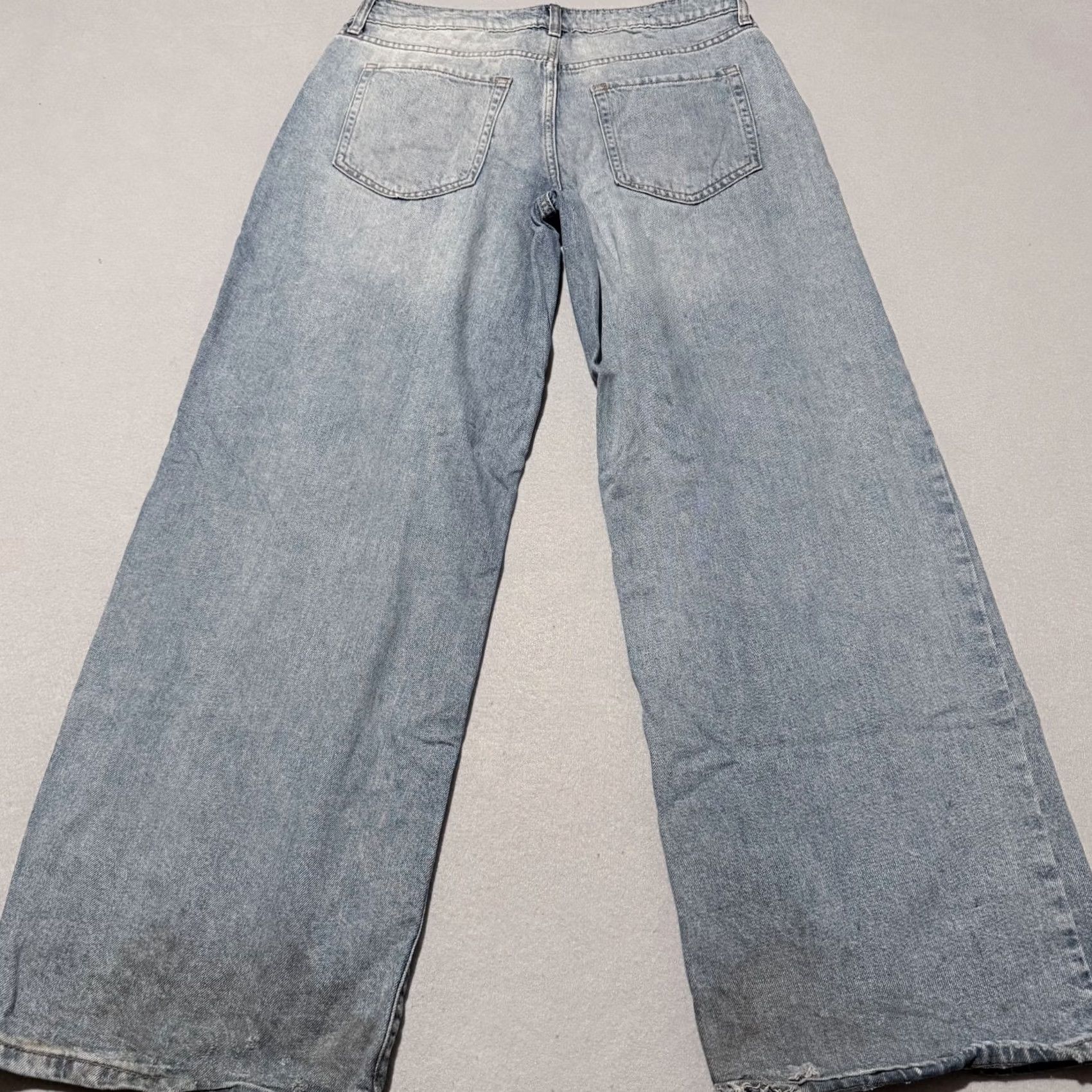 Vintage Wild Fable Jeans Women's Blue Denim Pockets Baggy Wide Leg 10 Y2K 90s Vintage No womens Size 32" / US 10 / IT 46 - 2 Thumbnail