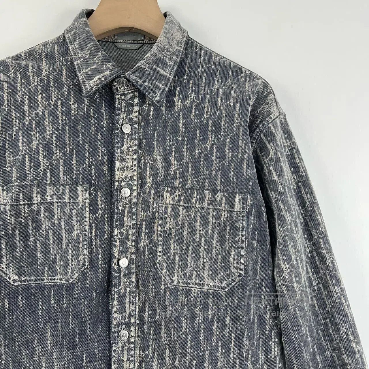 Dior Dior Logo Metallic Denim Shirt. Size US S / EU 44-46 / 1 - 4 Thumbnail