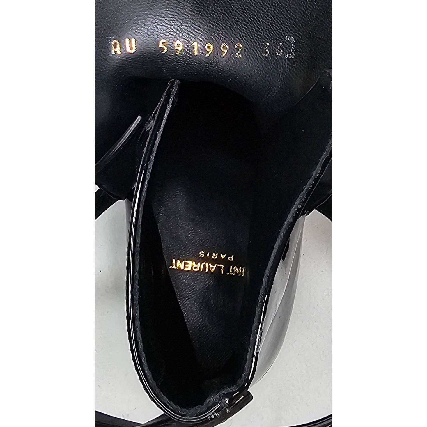 Yves Saint Laurent Saint Laurent Clementi Ankle Boot in black patent leathe Size US 6 / IT 36 - 9 Thumbnail