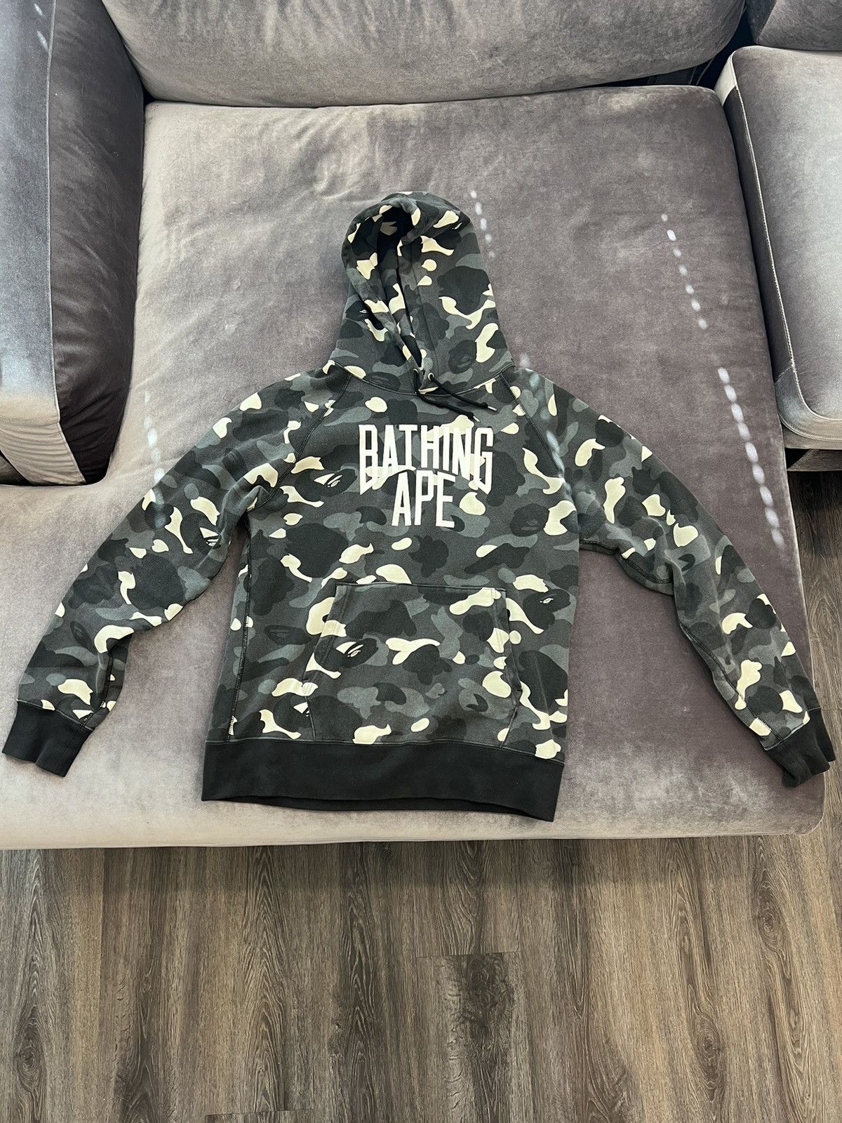 Bape City Camo NYC Logo Pullover Hoodie Grailed