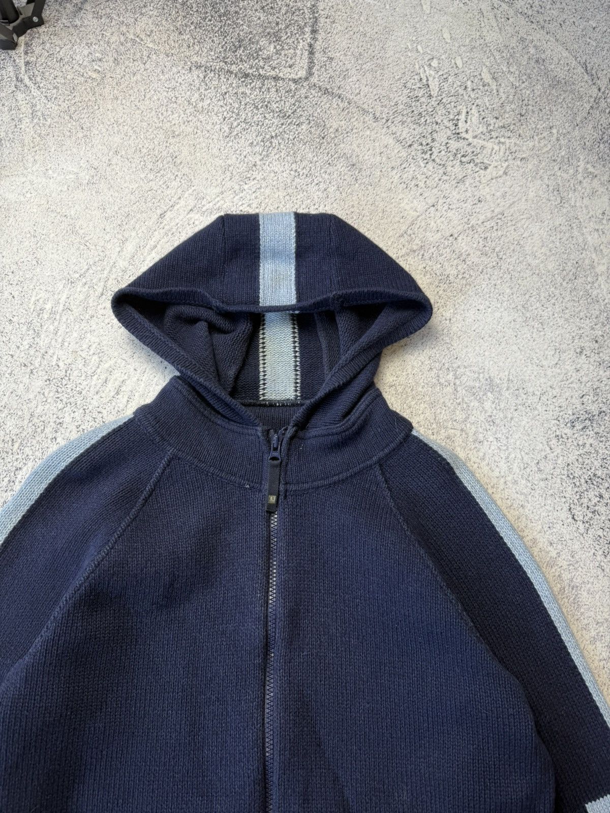 Armani Vintage Armani Jeans Knitwear Hoodie Y2K big Logo Size US L / EU 52-54 / 3 - 12 Thumbnail