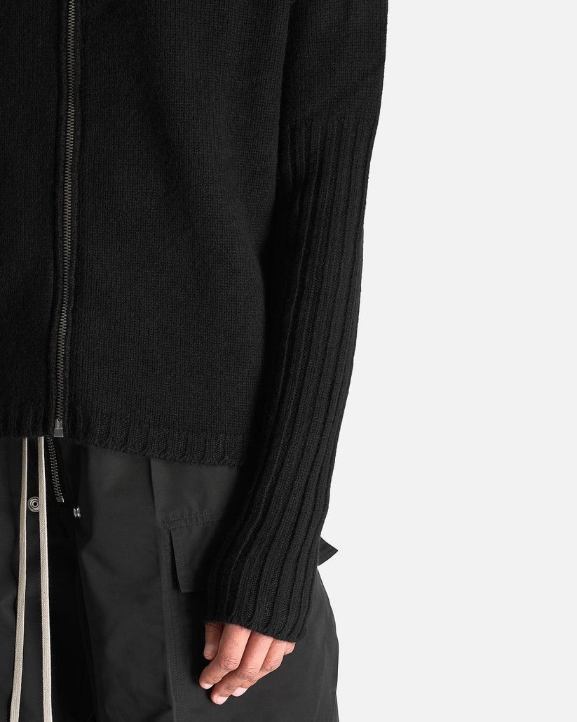 Rick Owens o1s1v1r1oon0825 Zip Hoodie in Black Size US XXL / EU 58 / 5 - 5 Thumbnail