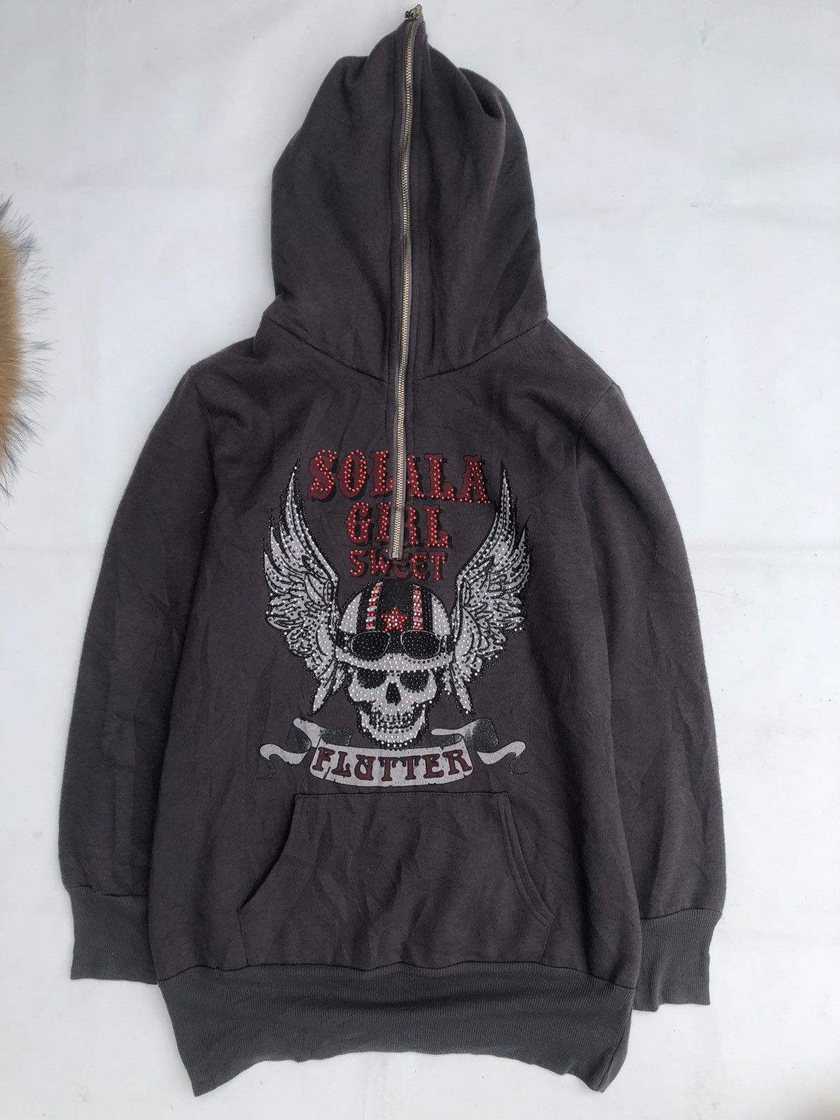 If Six Was Nine × Japanese Brand × Le Grande Bleu (L.G.B.) Faux Zipper Fur Skulls Solala Girl Sweet Hoodie Size US L / EU 52-54 / 3 - 2 Thumbnail