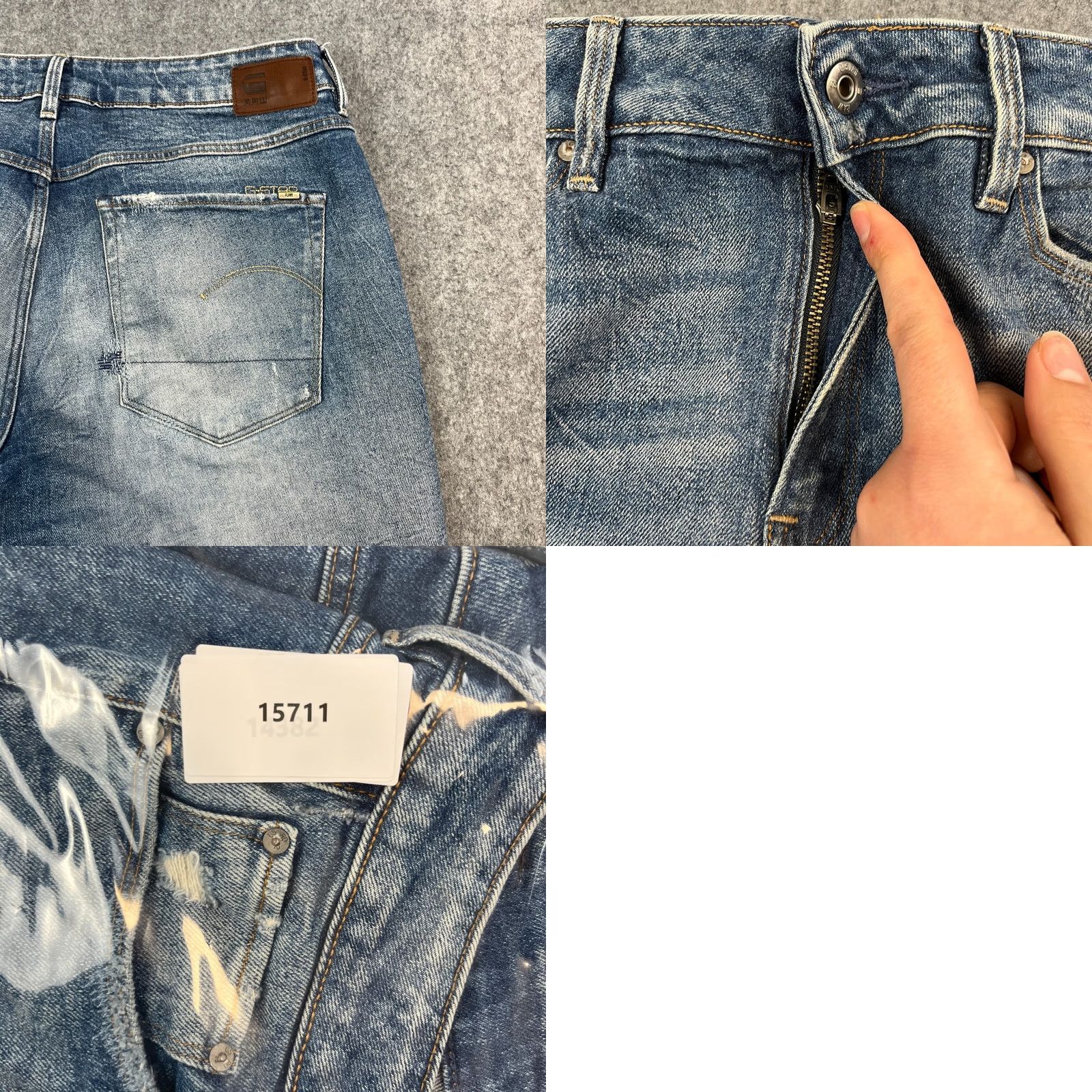 G-Star G-Star Womens Jeans Boyfriend 31 32 Mid Wash Blue Whiskers Midge 5-Pocket Denim Regular Zip Closure Rise High 11 in Inside Leg 28 in 34 in Waist Size 34" / US 12 / IT 48 - 10 Thumbnail