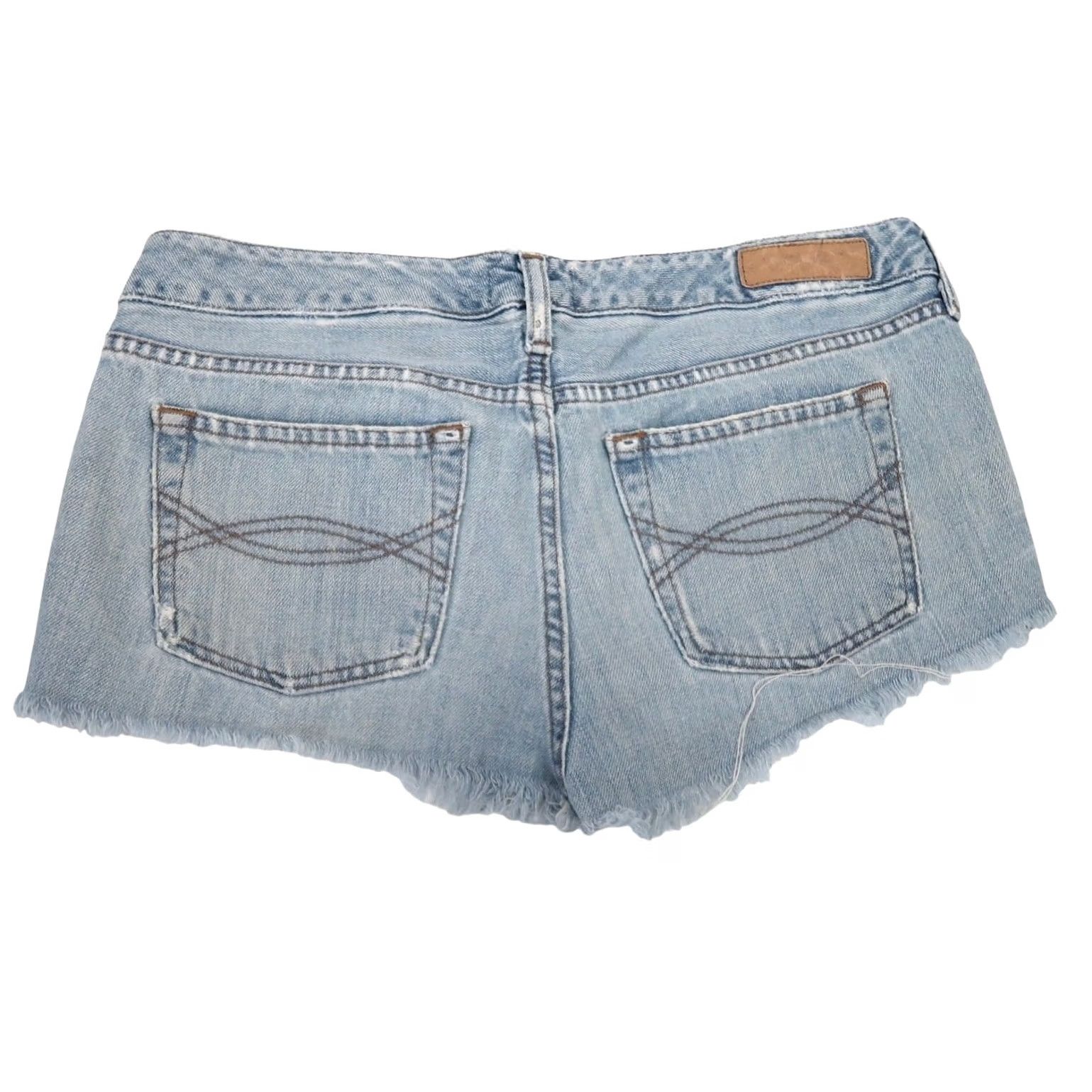 Abercrombie & Fitch VINTAGE Abercrombie & Fitch Shorts Size 8 Blue Denim Ultra Low Rise Y2K Micro Cut-Off Women Size 30" / US 8 / IT 44 - 2 Thumbnail