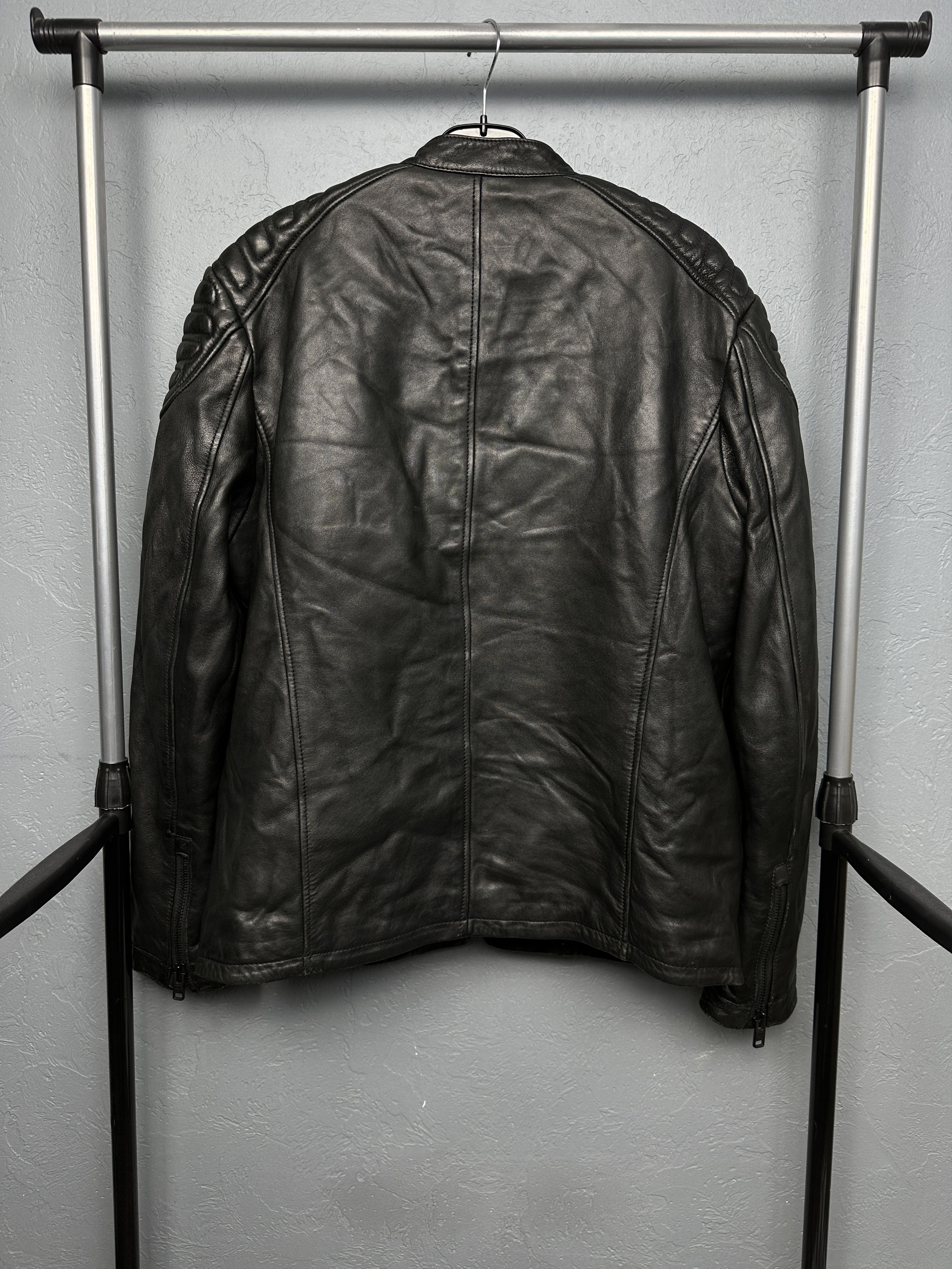 Superdry Superdry Mens Premium Leather Biker Jacket Size US XL / EU 56 / 4 - 12 Thumbnail