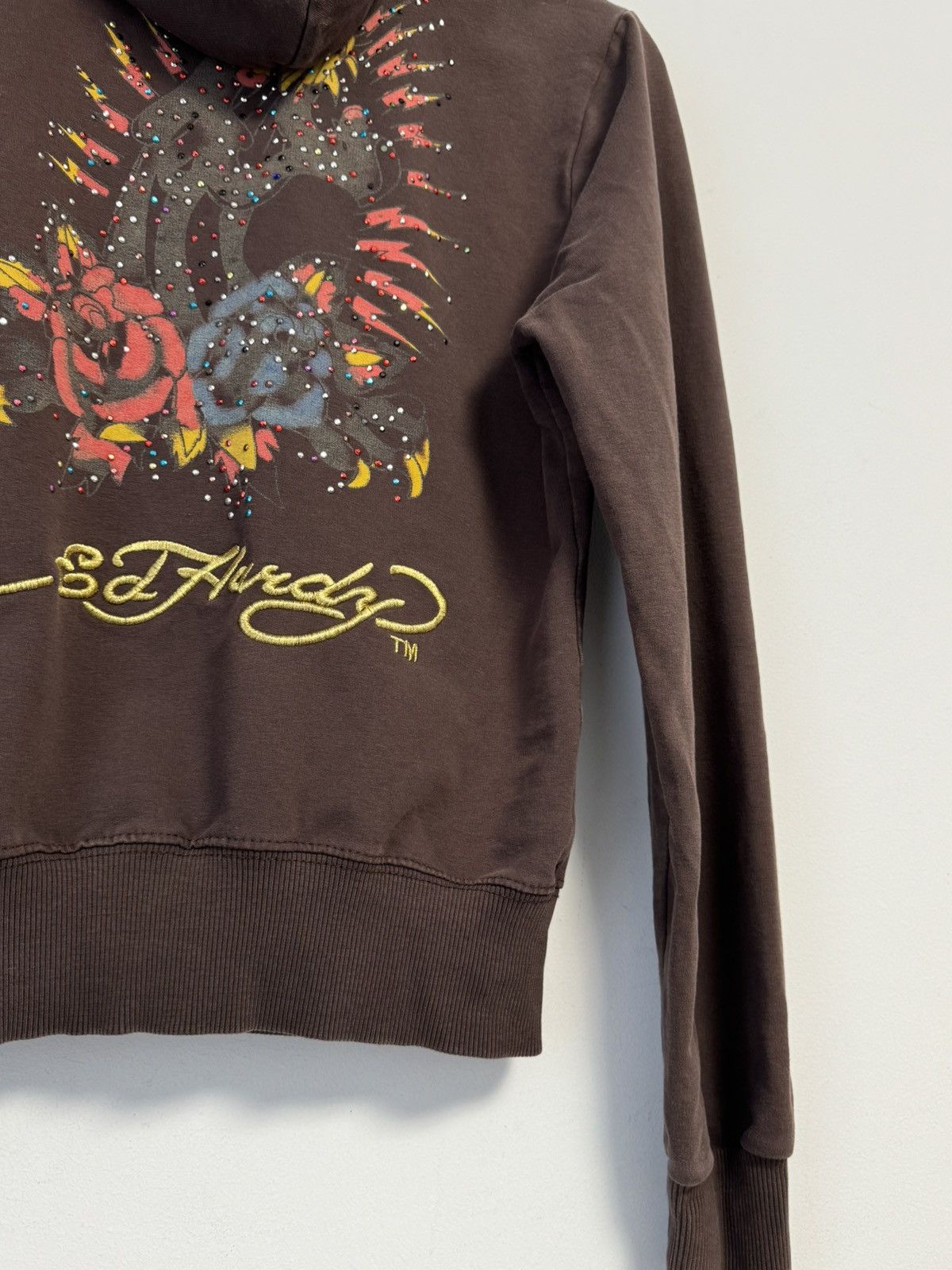 Ed Hardy Ed Hardy Vintage Y2K Style Ful Zip Hoodie Brown Size L / US 10 / IT 46 - 13 Thumbnail