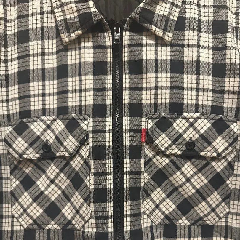 Supreme Supreme Quilted Zip Flannel Shirt FW14 Size US L / EU 52-54 / 3 - 4 Thumbnail
