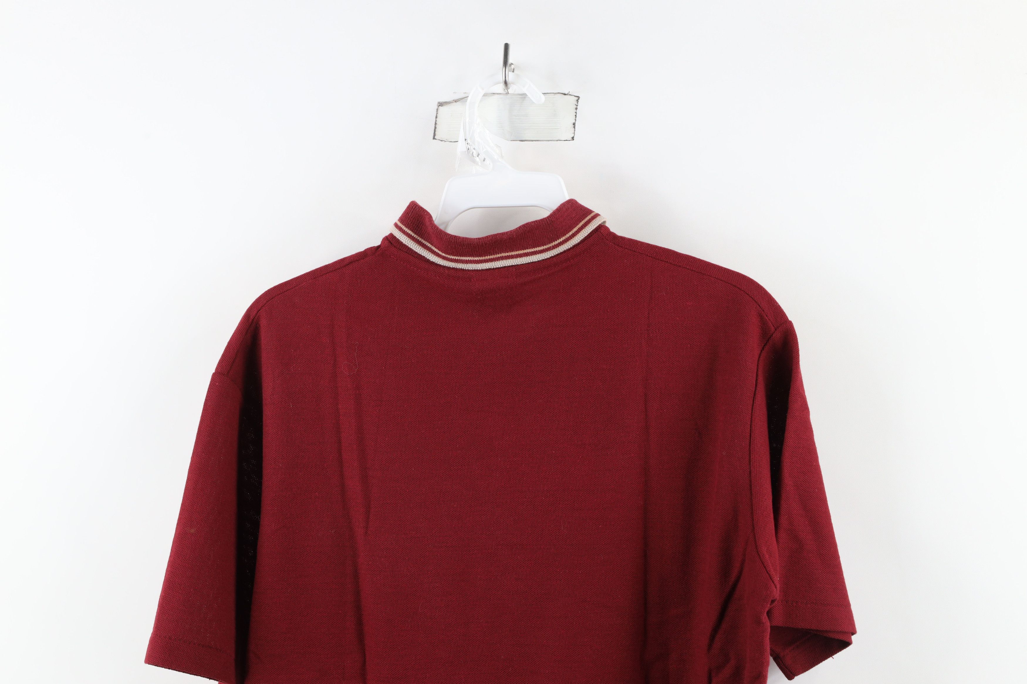 Vintage Vintage 70s Streetwear Knit Short Sleeve Polo Shirt Red USA Size US M / EU 48-50 / 2 - 10 Thumbnail