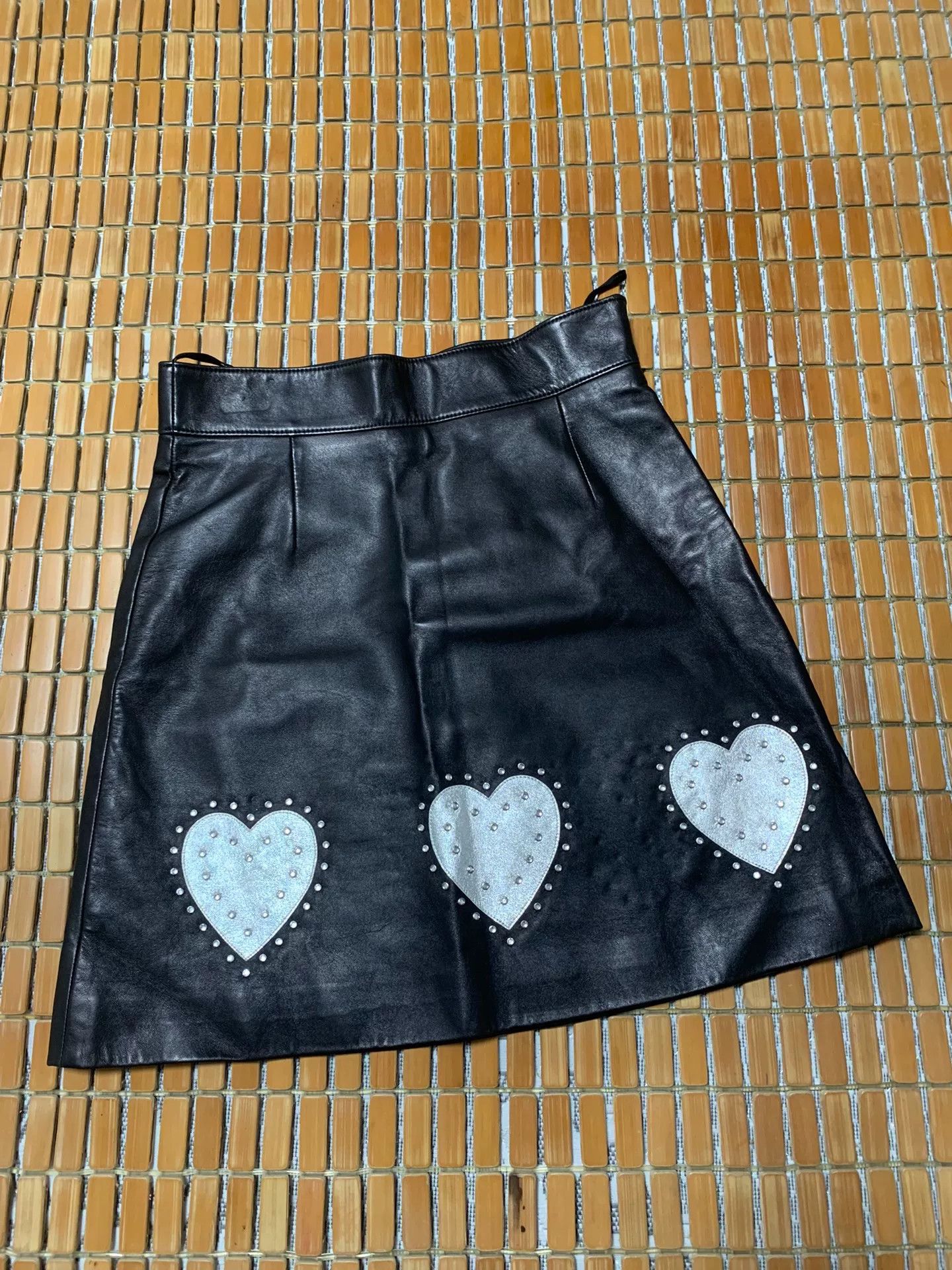Miu Miu Miu Miu Lambskin Heart Gem Skirt Size 38" / US 16 / IT 52 - 1 Thumbnail