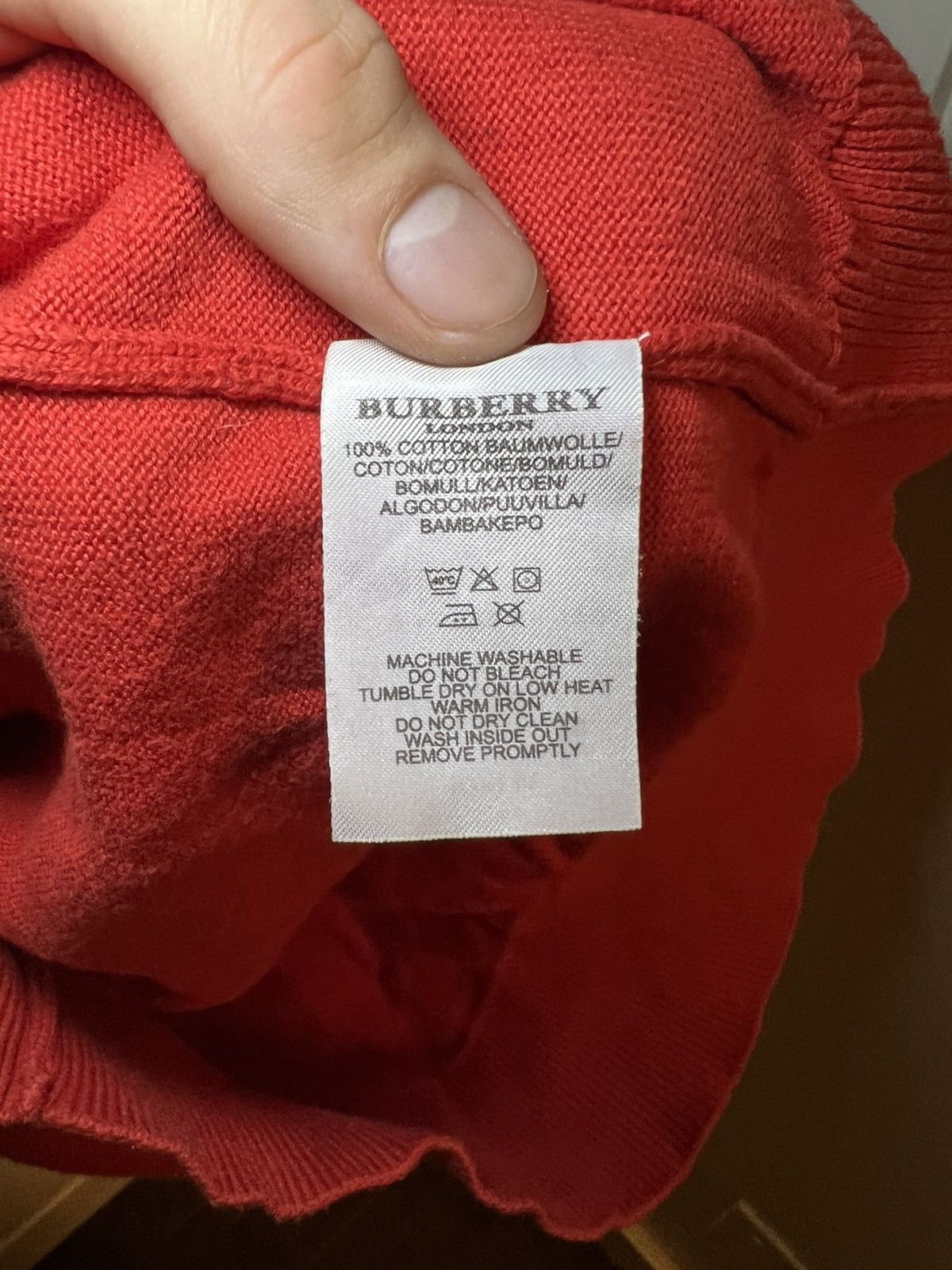 Burberry Vintage Burberry multi knit colour split v-neck sweater Size US L / EU 52-54 / 3 - 6 Thumbnail