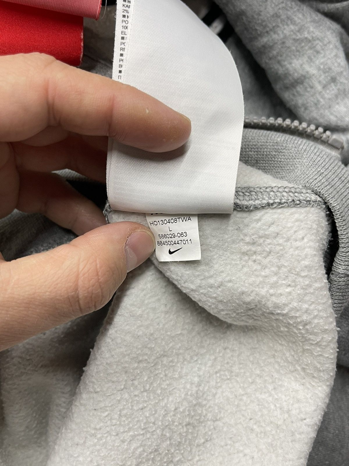 Vintage Nike AW77 Zip Hoodie Grey Small Swoosh Logo Y2K