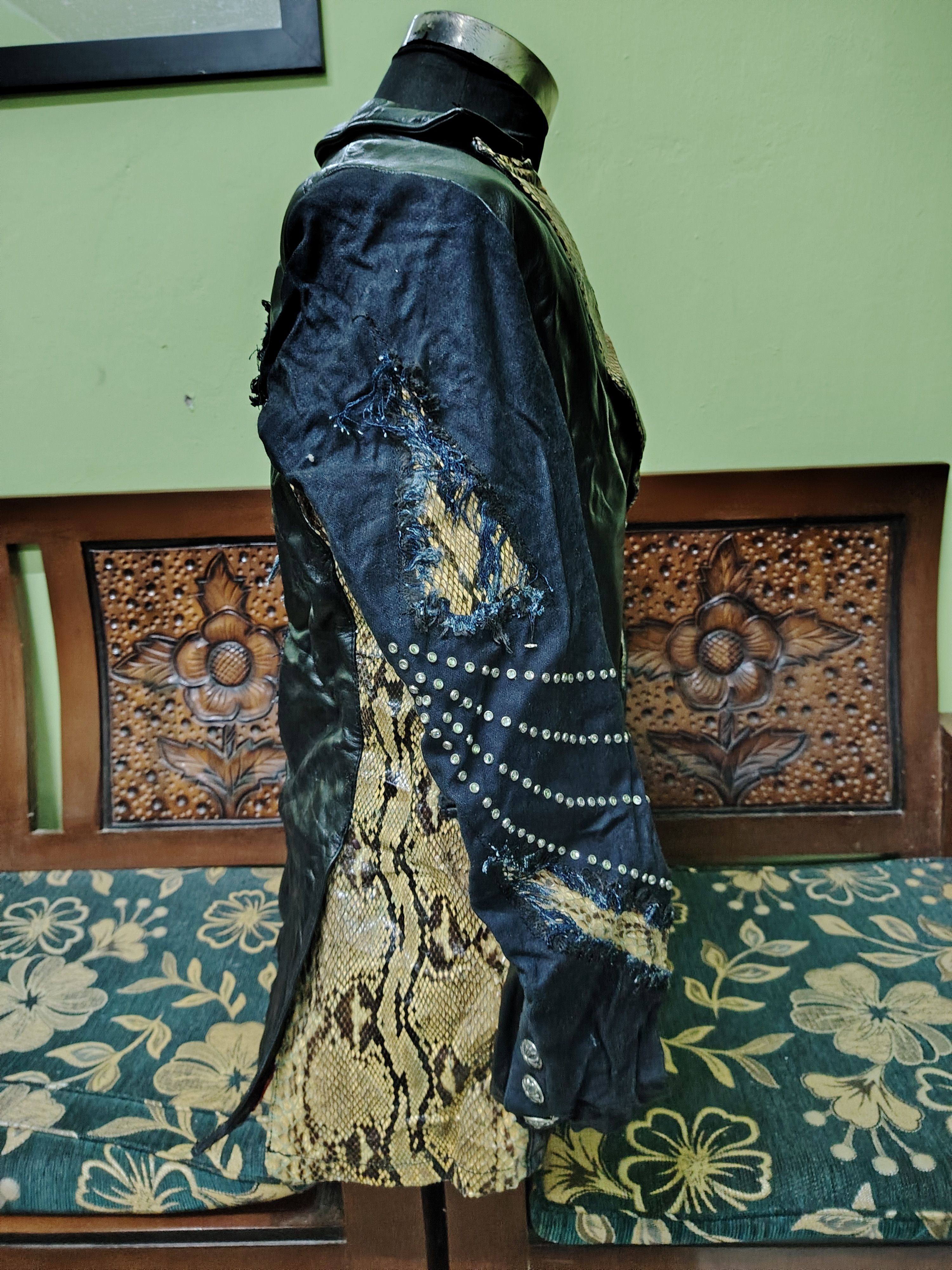 Japanese Brand Handmade Phyton Leather Jacket by EijiKyoto like ChromeHeart Size US M / EU 48-50 / 2 - 3 Thumbnail