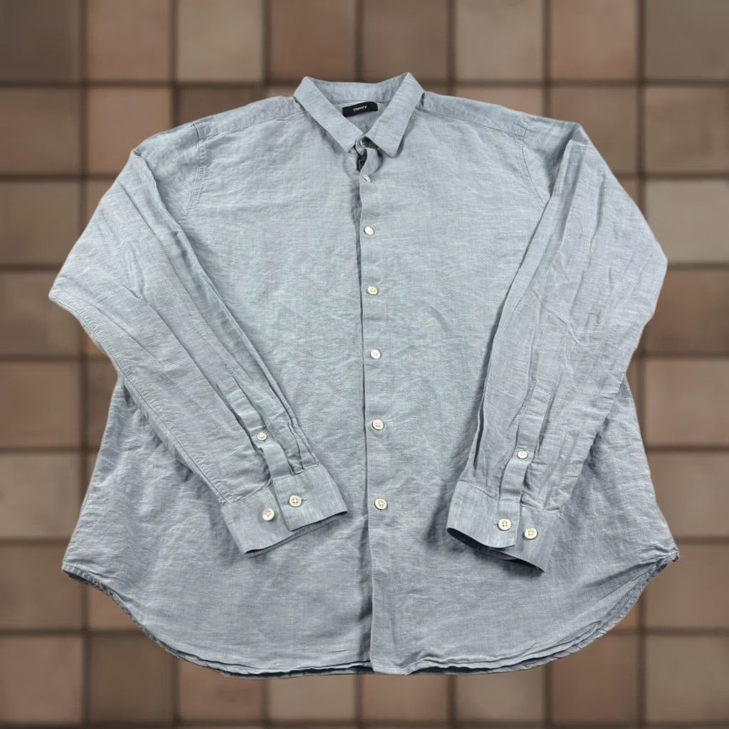 Theory Theory Shirt Mens XL Blue Button Up Long Sleeve Beach Casual Size US XL / EU 56 / 4 - 1 Thumbnail